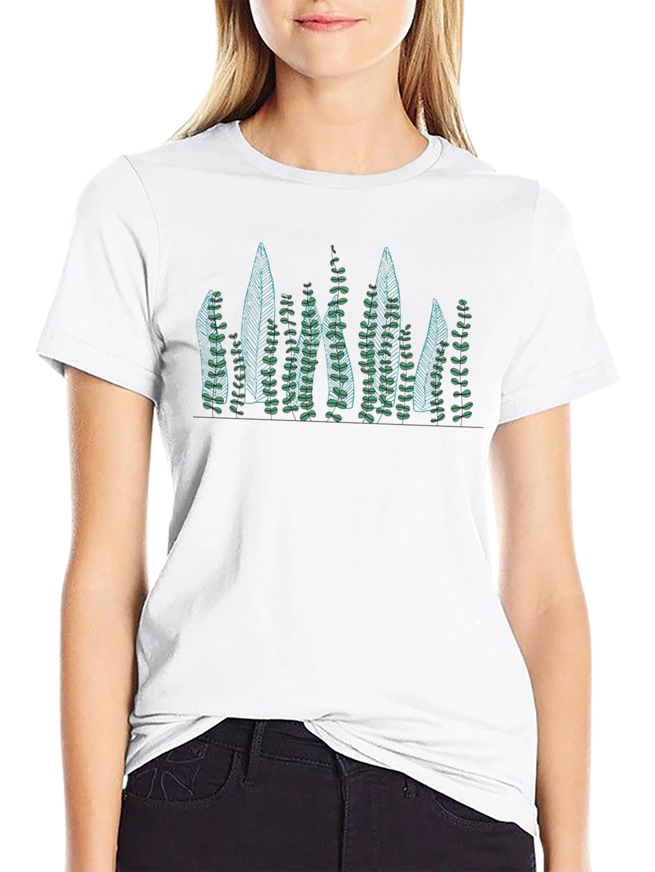 Nature Inspired Graphic Tee - Black