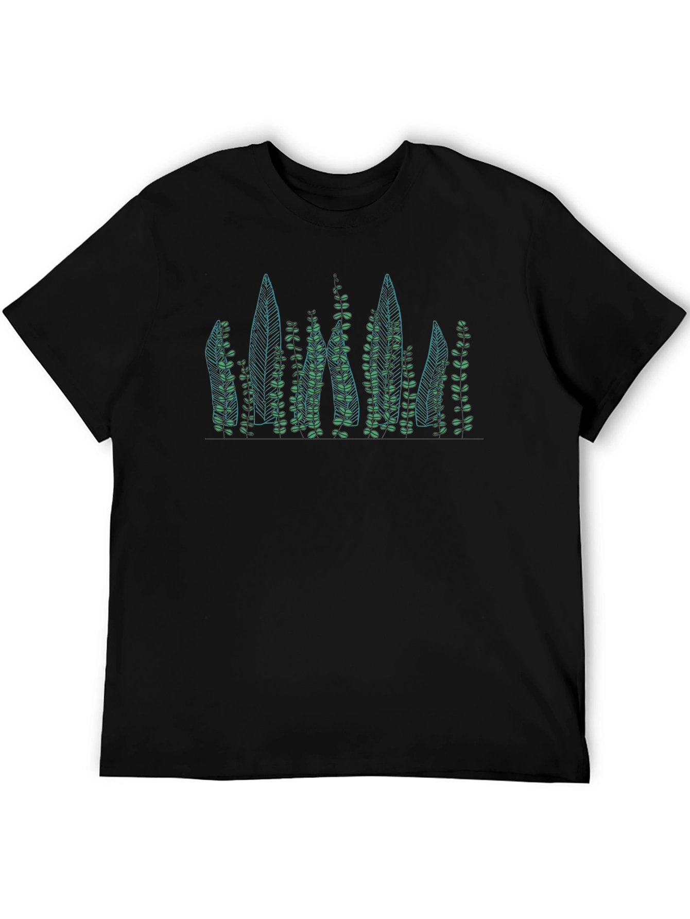 Nature Inspired Graphic Tee - Black
