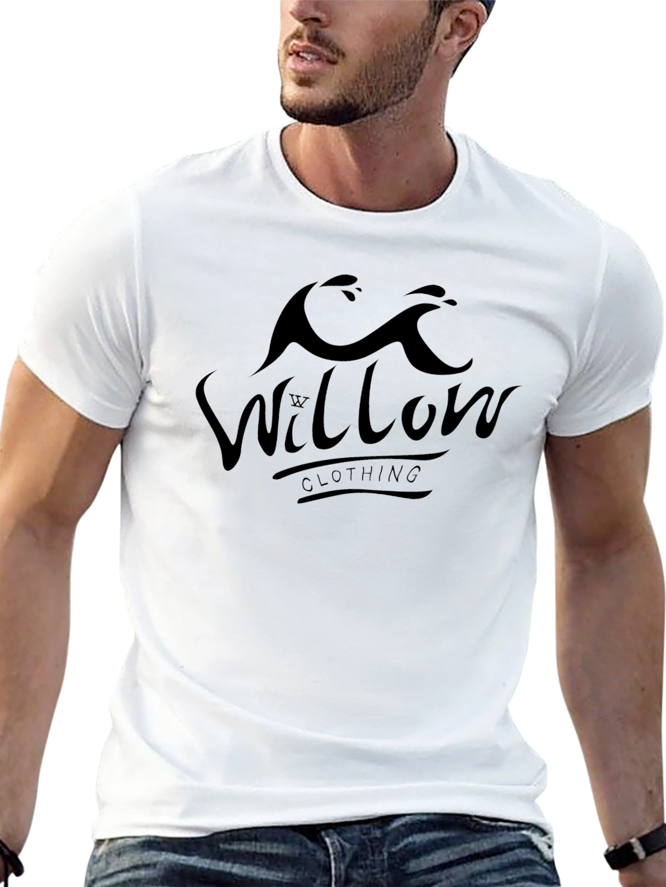 Willow Clothing Mens Black T-Shirt