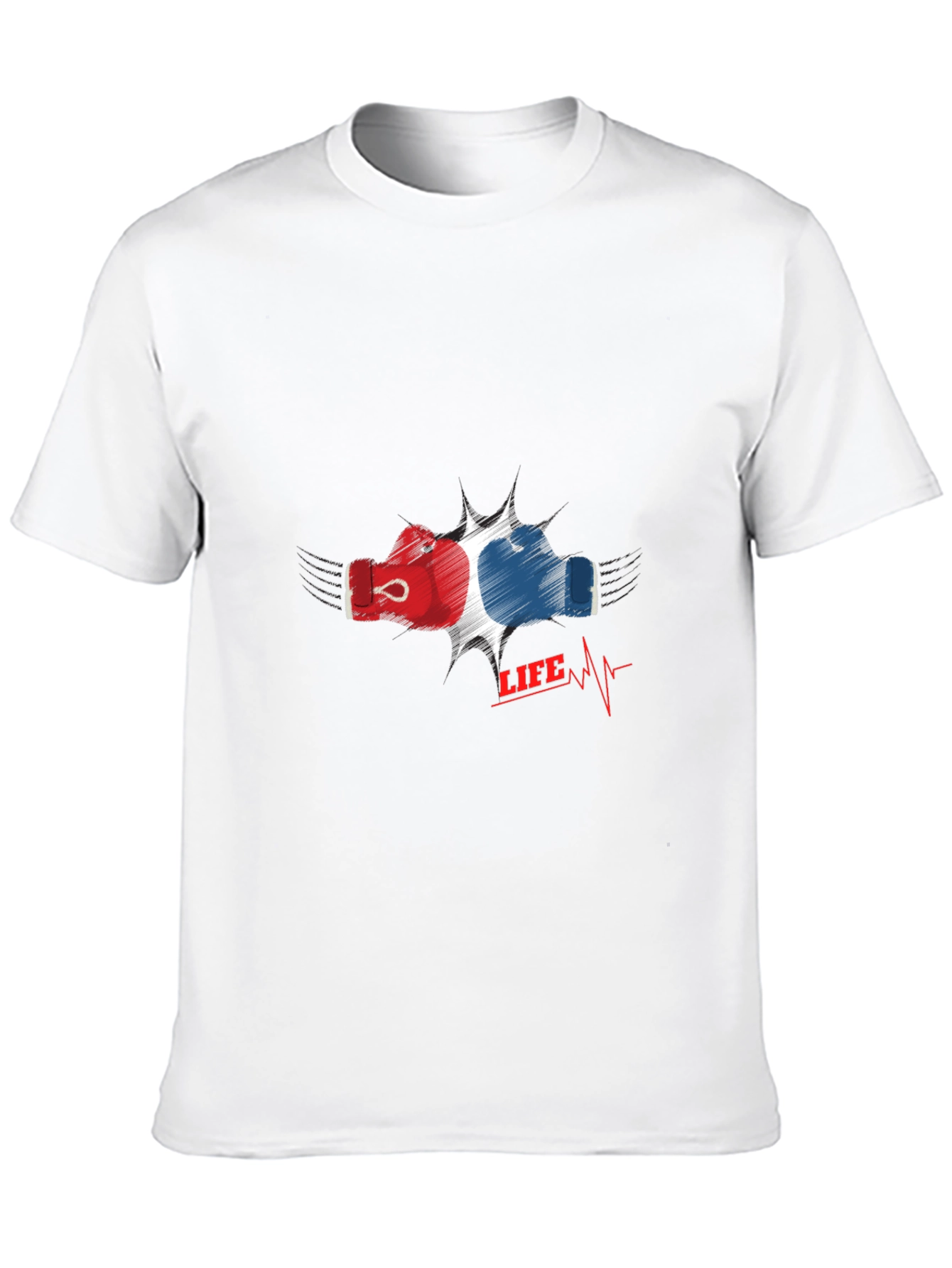 Boxing Life T-Shirt - Red & Blue Gloves