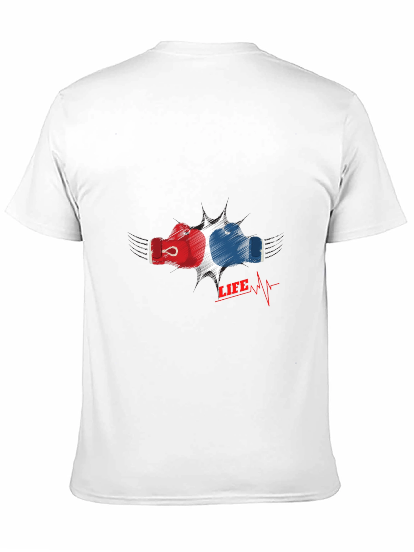 Boxing Life T-Shirt - Red & Blue Gloves