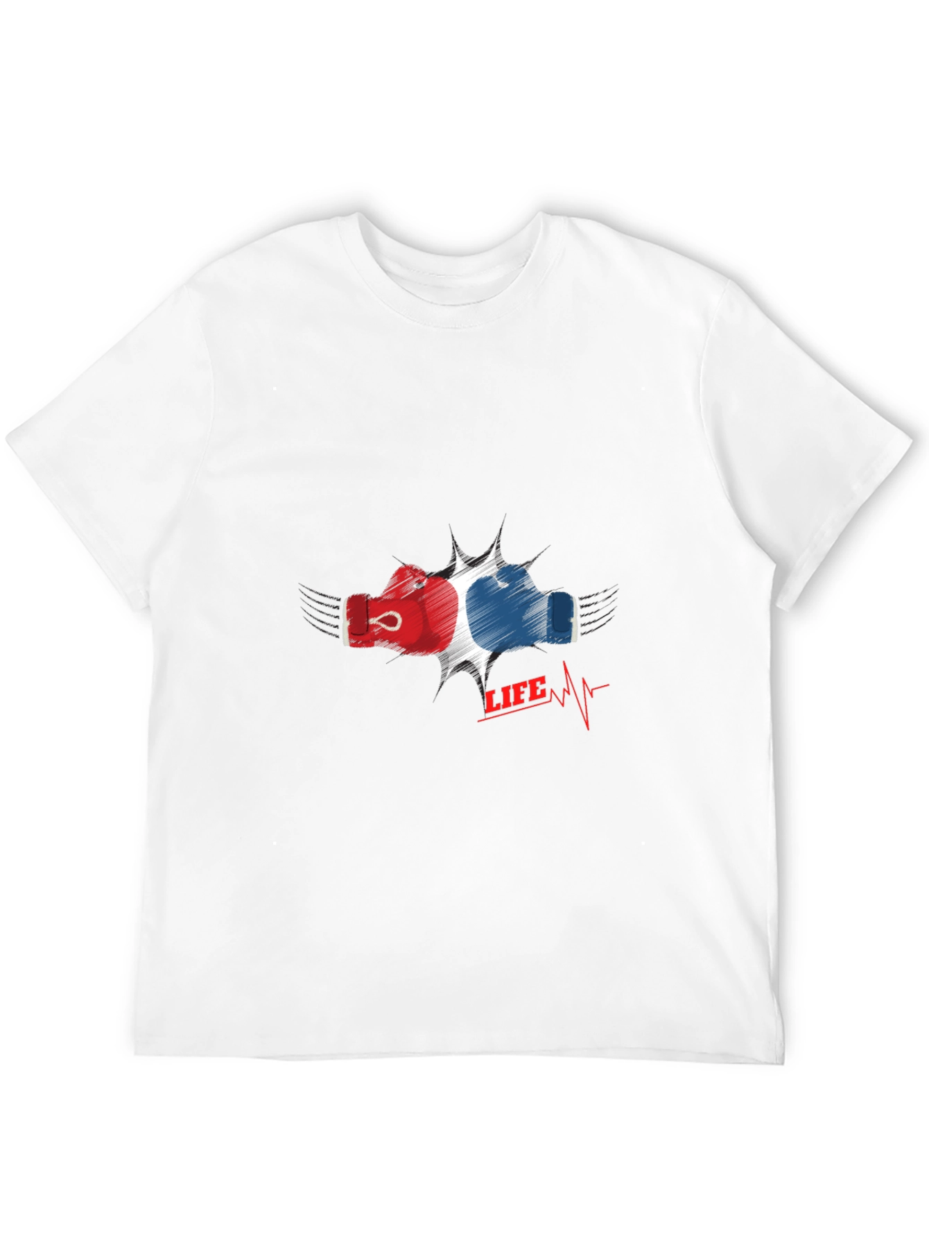 Boxing Life T-Shirt - Red & Blue Gloves