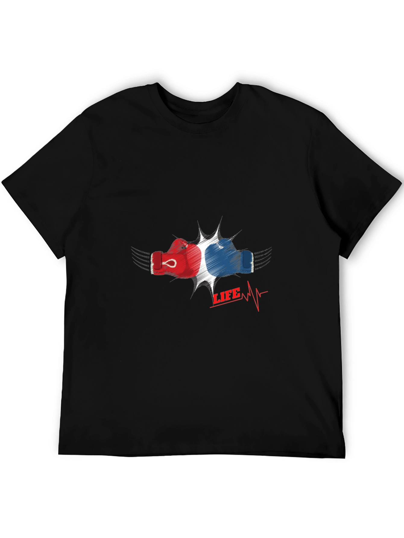 Boxing Life T-Shirt - Red & Blue Gloves