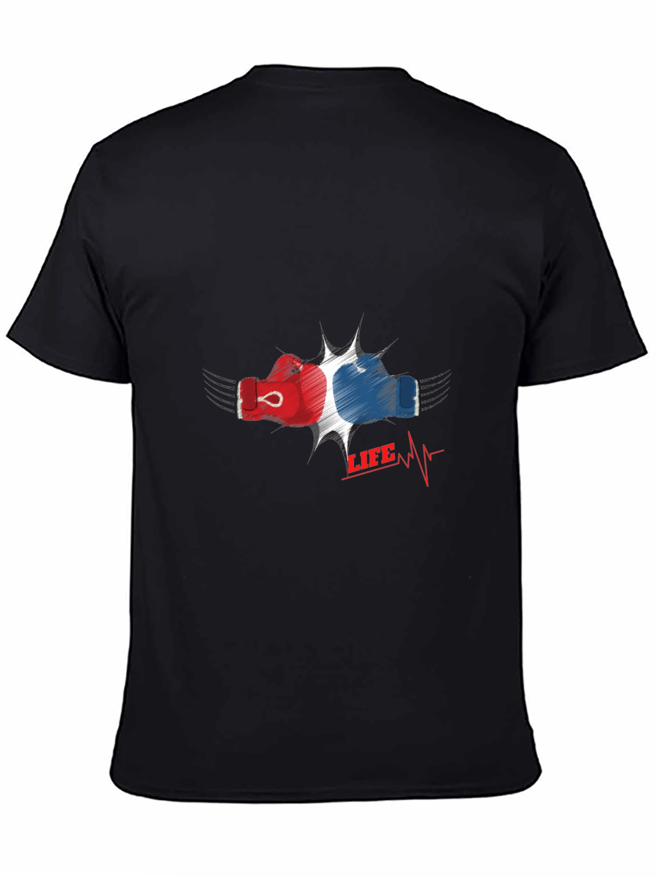 Boxing Life T-Shirt - Red & Blue Gloves