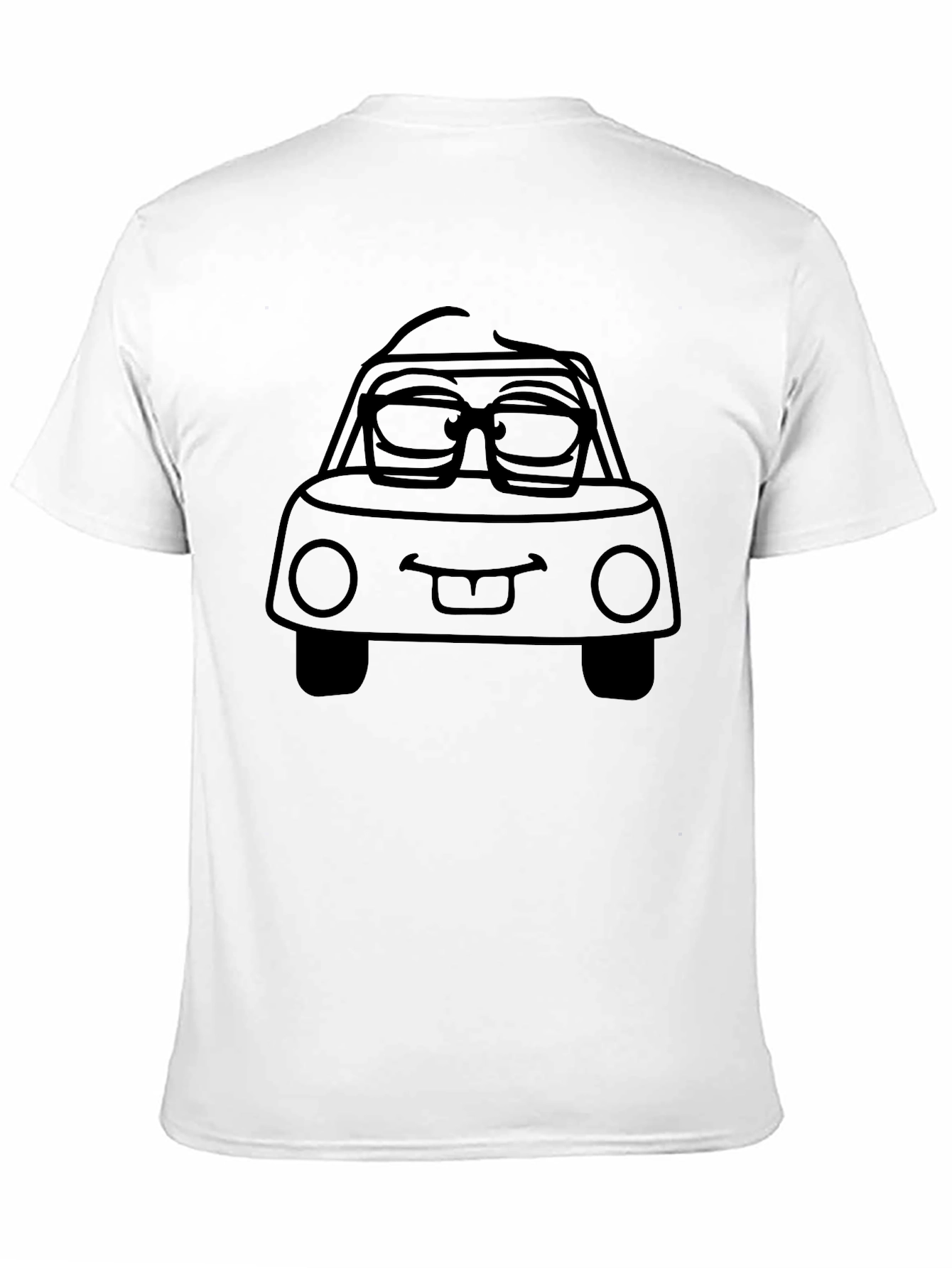 Cartoon Car Graphic Tee - Mens Black T-Shirt