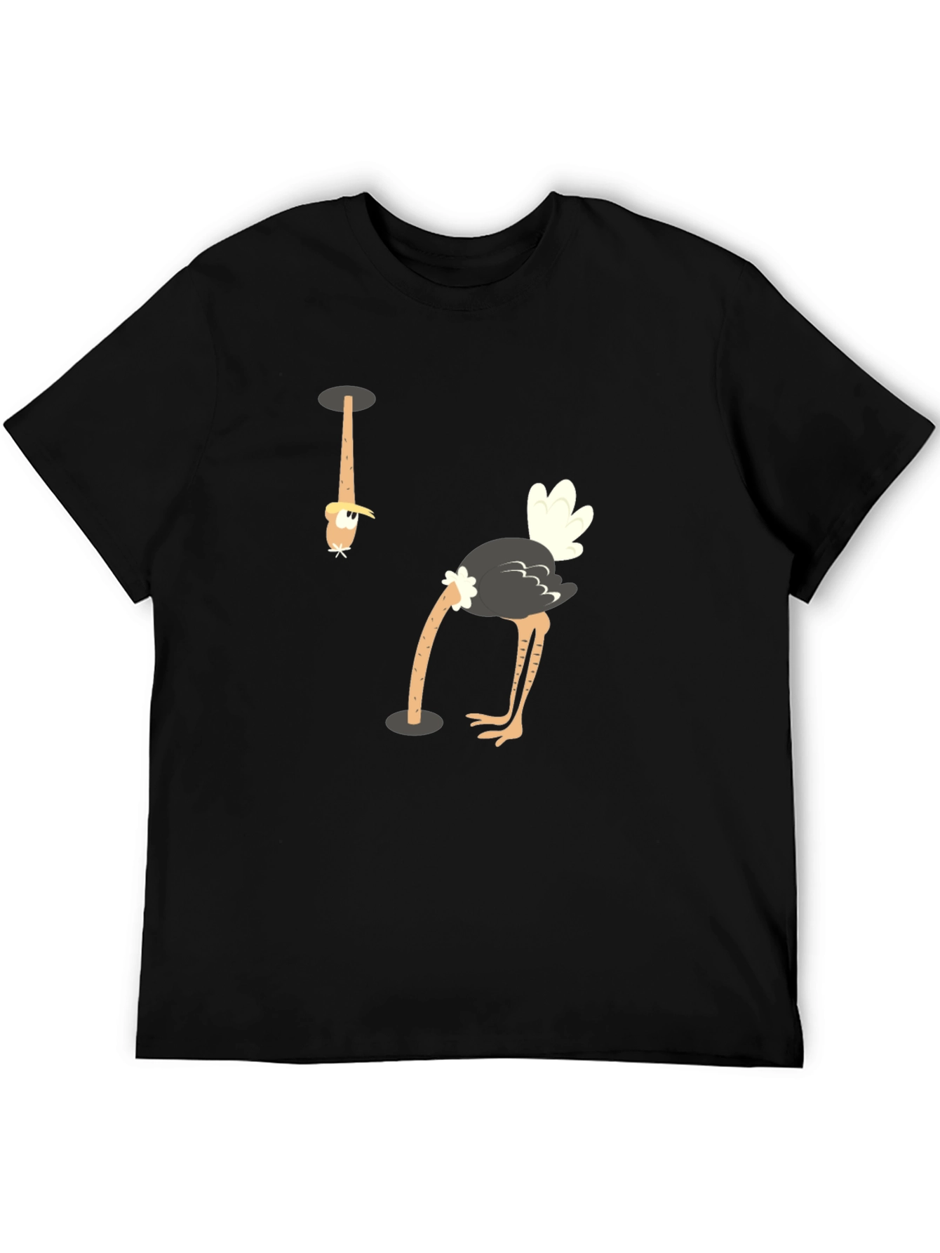 Ostrich Head in Hole T-Shirt - Funny Graphic Tee