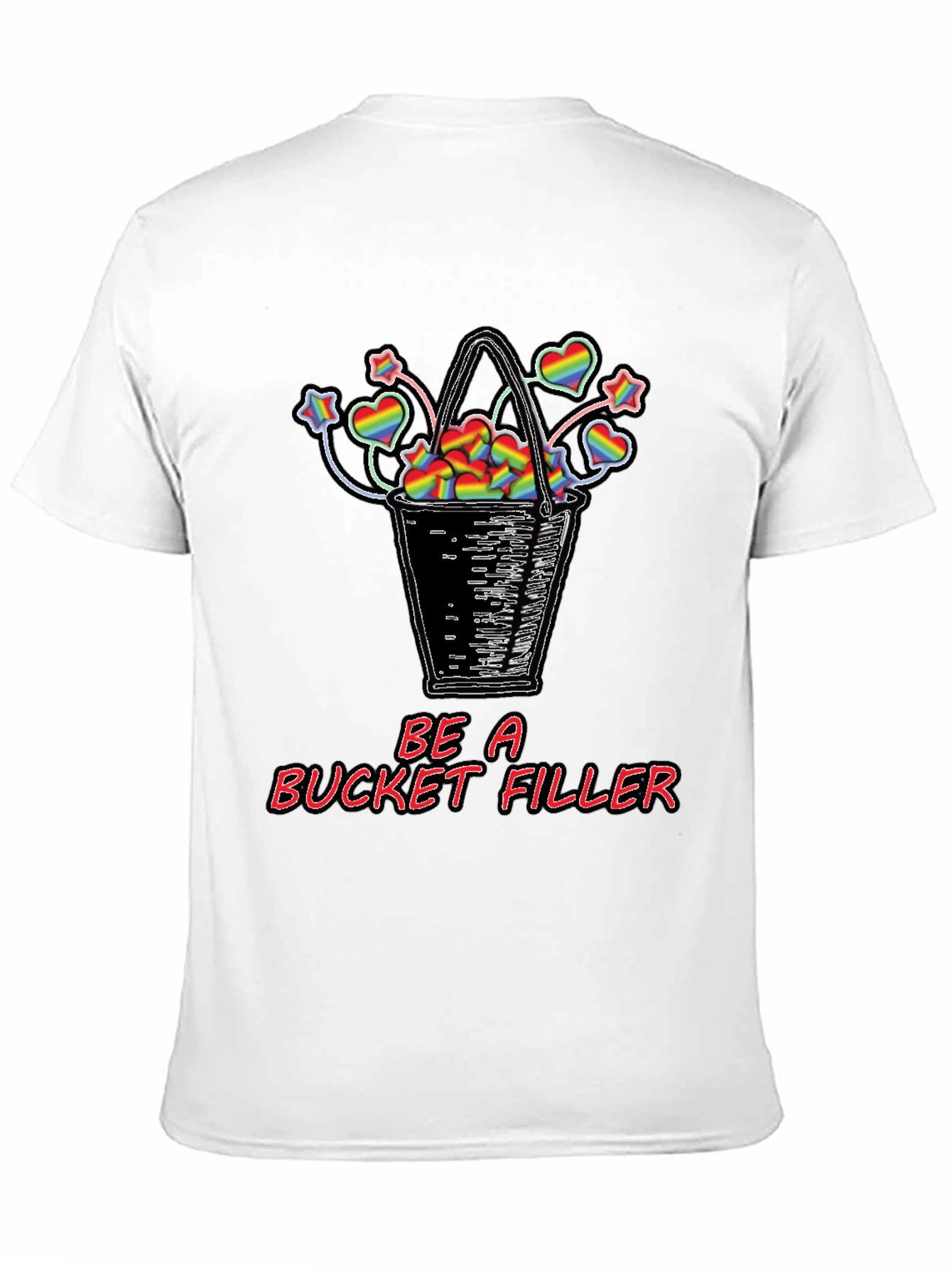 Be a Bucket Filler Rainbow Hearts Graphic Tee