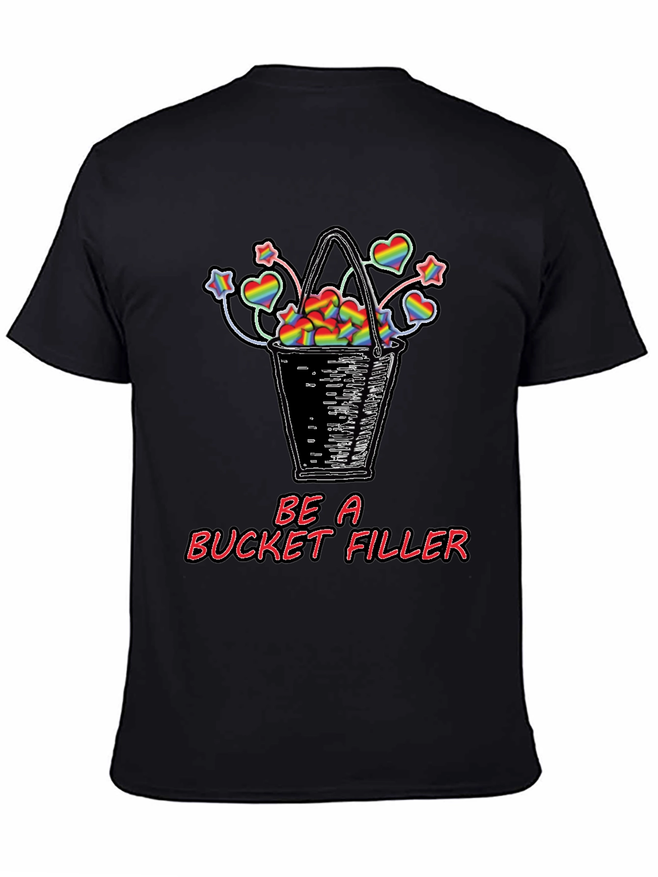 Be a Bucket Filler Rainbow Hearts Graphic Tee