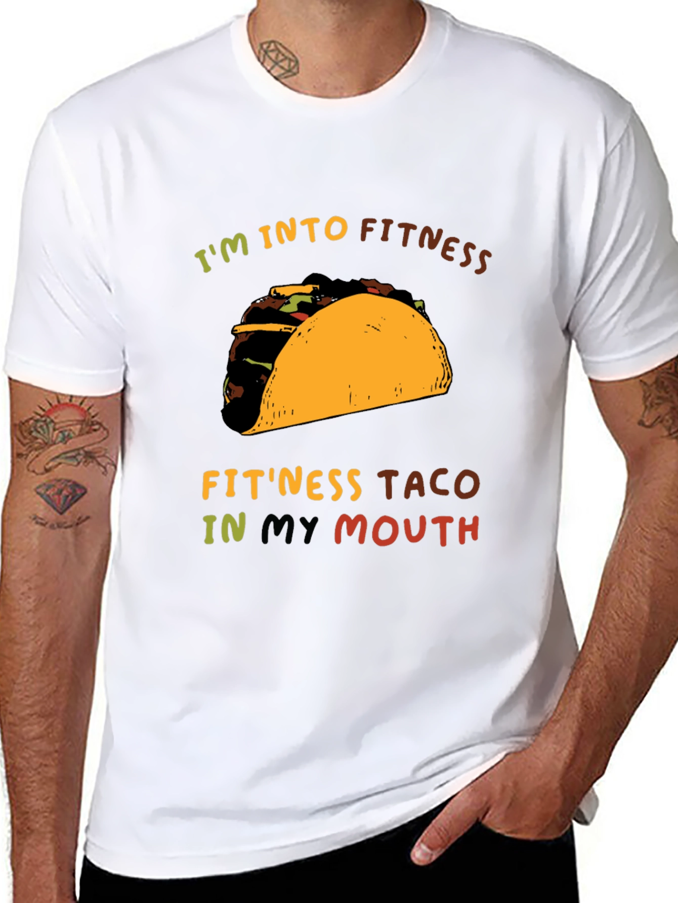 Fitness Taco Graphic Tee - Unisex Casual T-Shirt