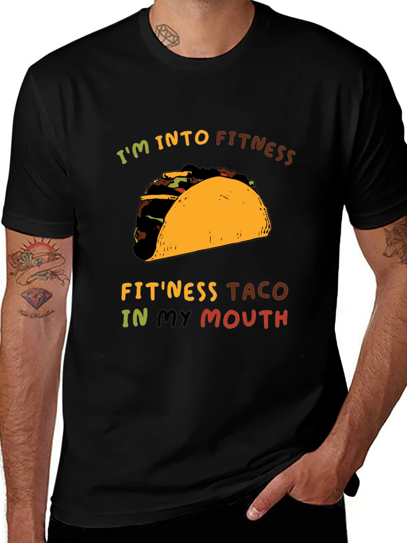 Fitness Taco Graphic Tee - Unisex Casual T-Shirt