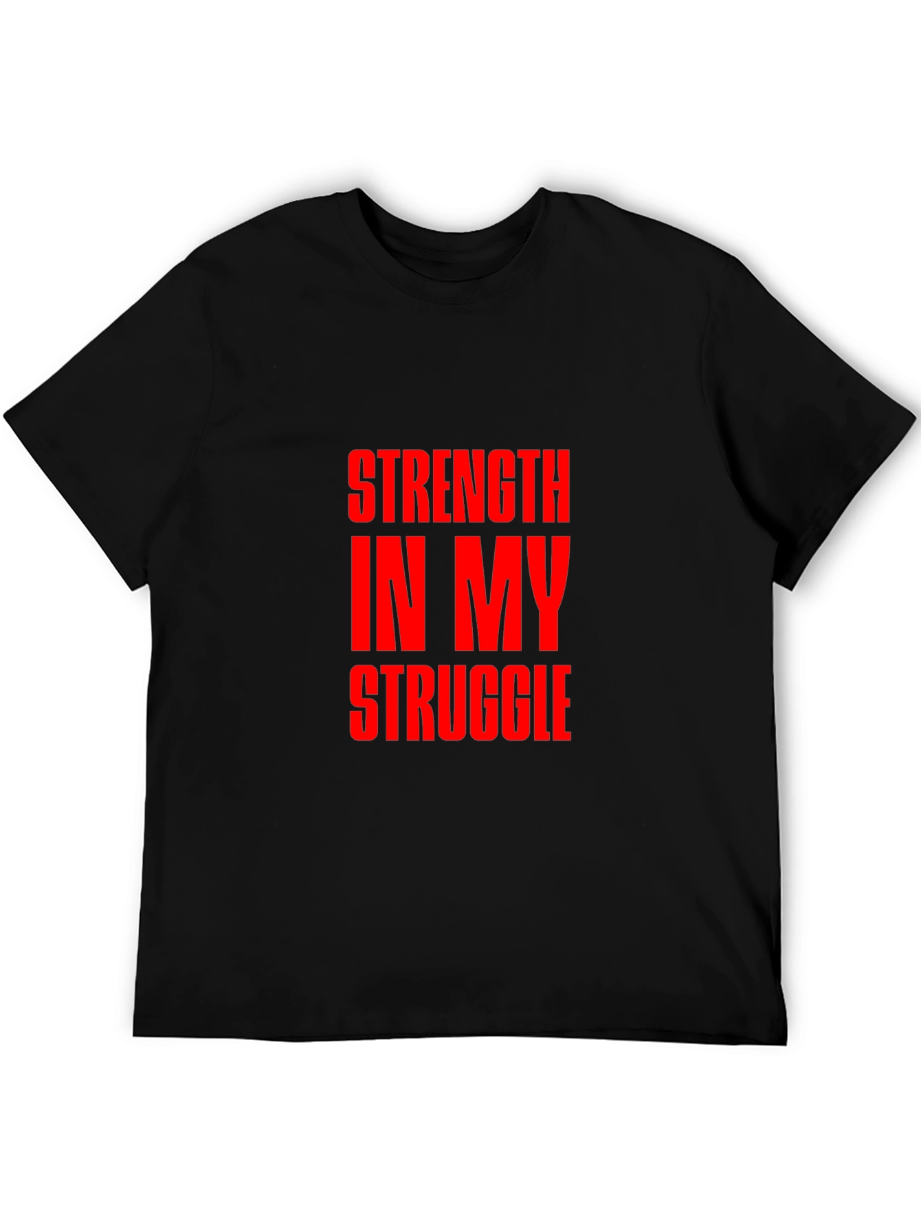 Strength In My Struggle Black Graphic Tee