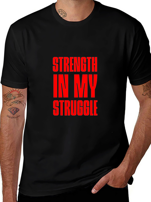 Strength In My Struggle Black Graphic Tee