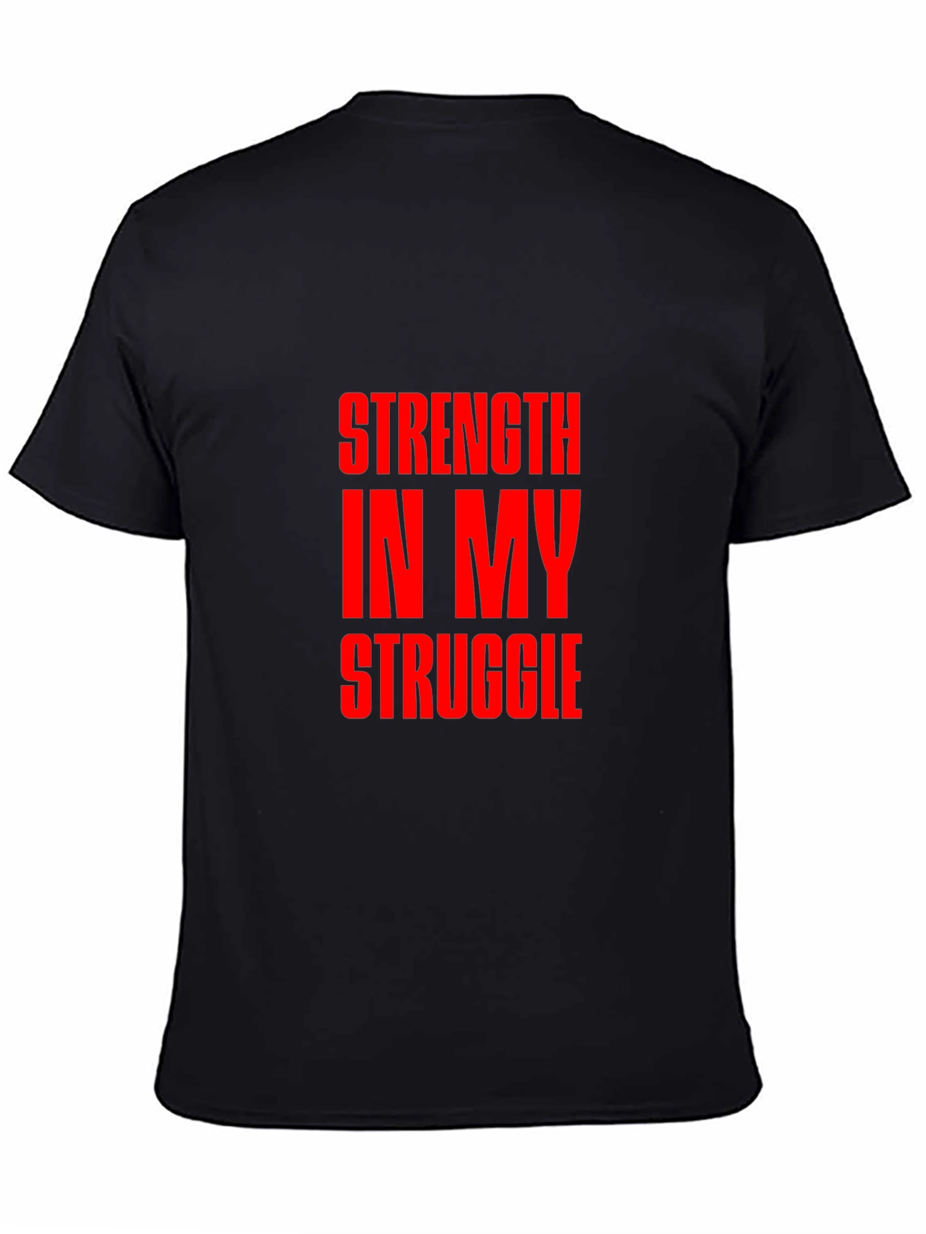 Strength In My Struggle Black Graphic Tee