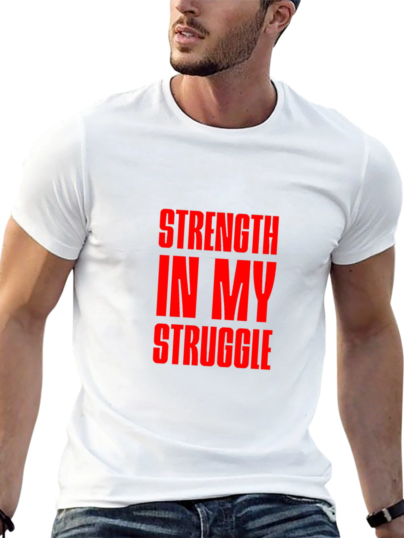 Strength In My Struggle Black Graphic Tee