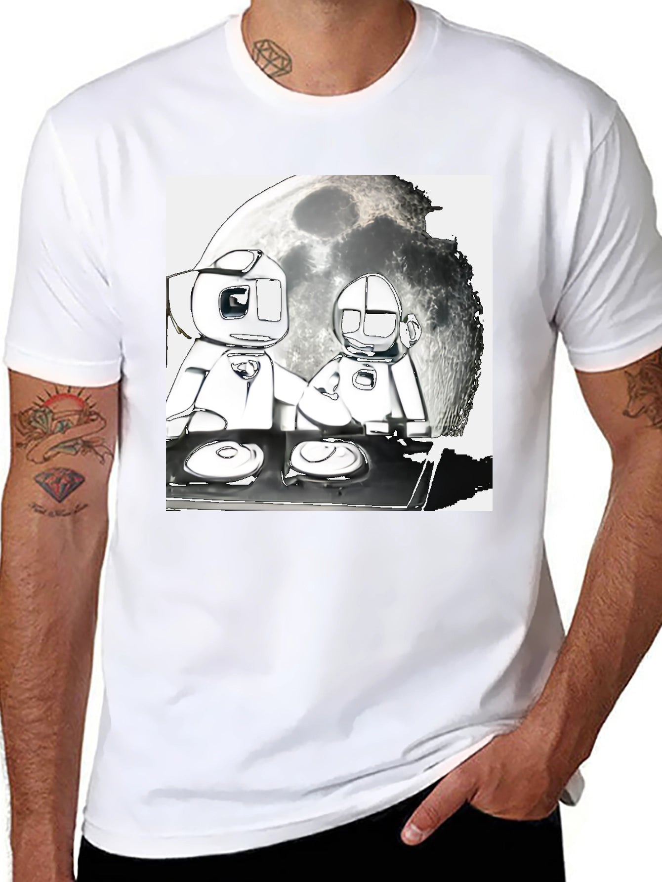 Robotic DJ Graphic Tee - Unique Streetwear