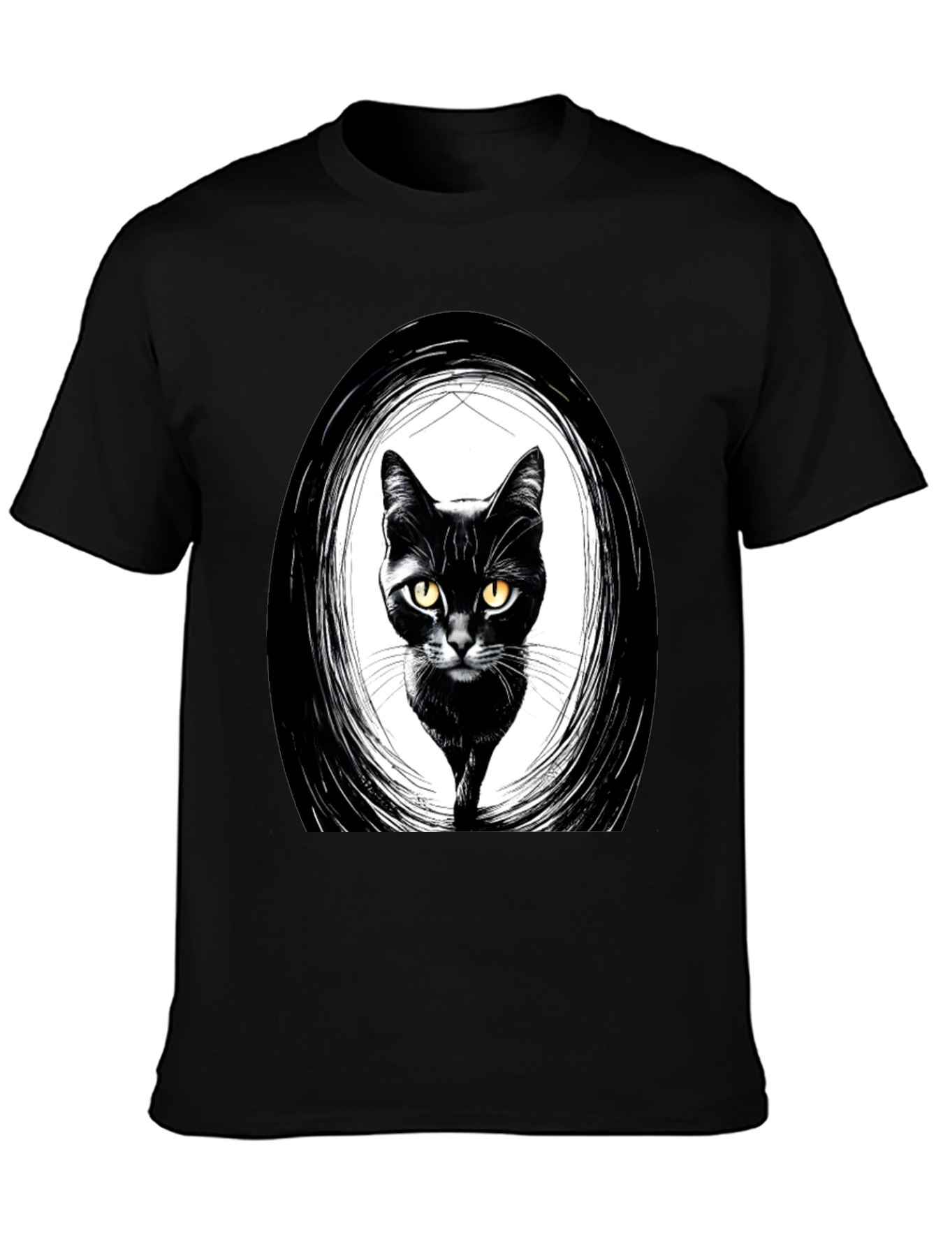 Black Cat Graphic Tee - Stylish Unisex Shirt