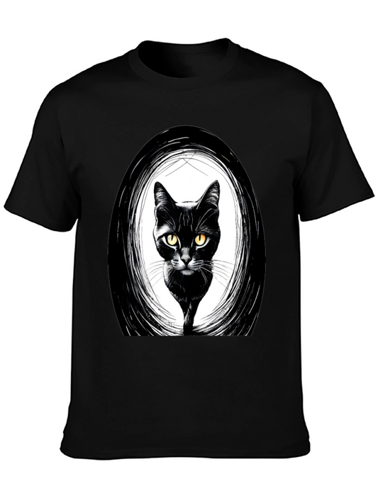 Black Cat Graphic Tee - Stylish Unisex Shirt