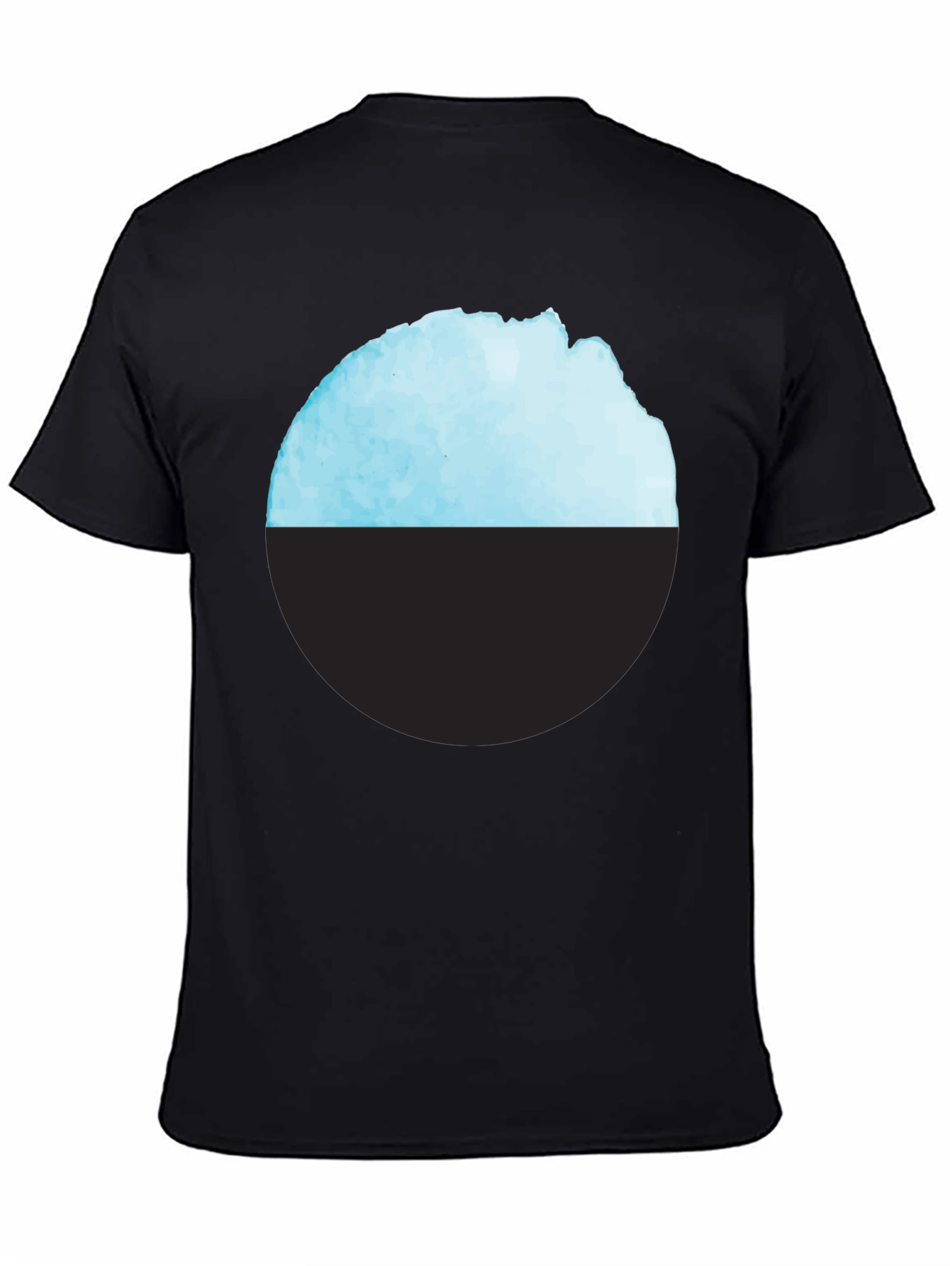 Modern Geometric T-Shirt - Abstract Blue & Black Design