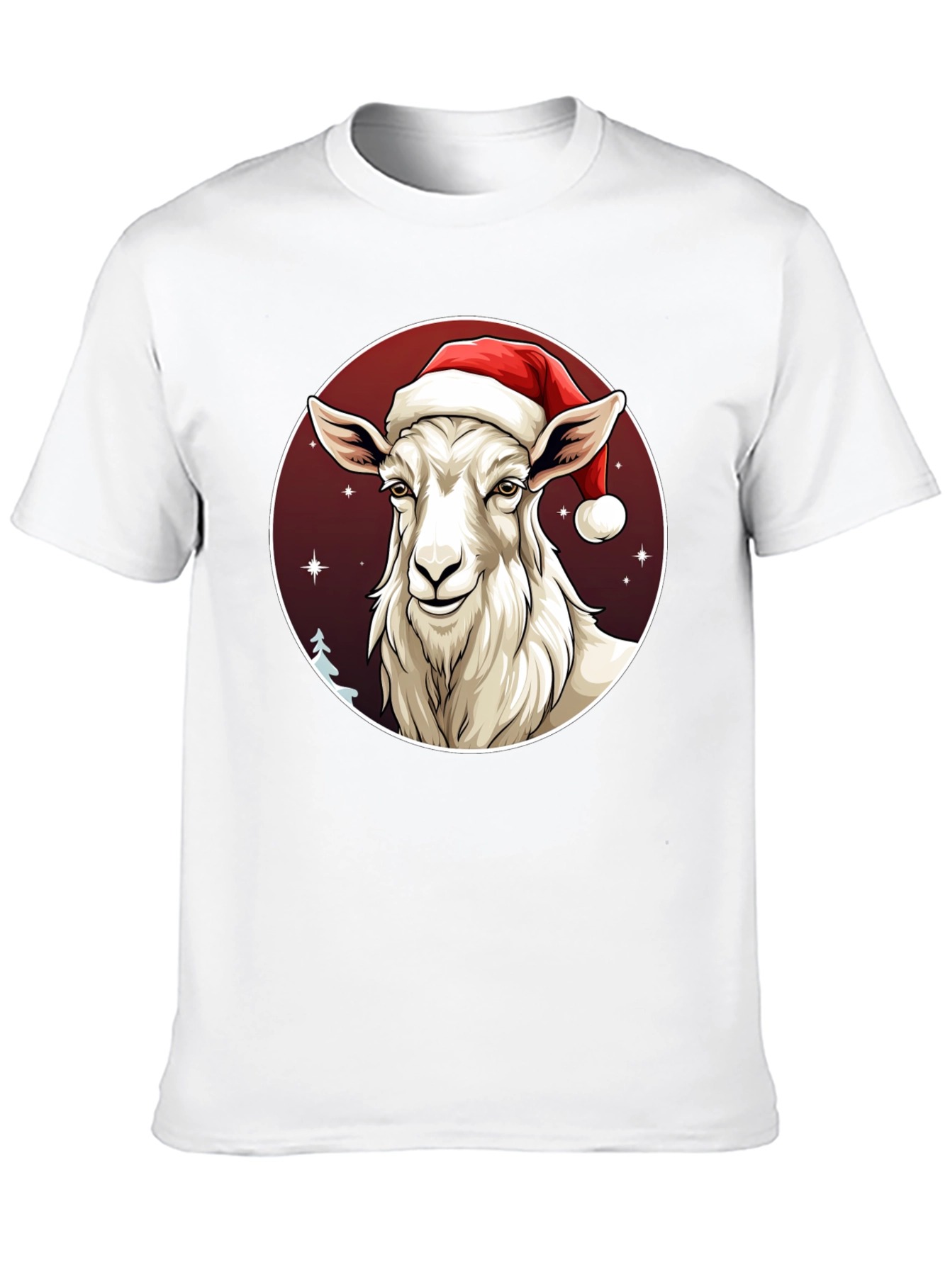 Christmas Goat T-Shirt - Holiday Animal Graphic Tee