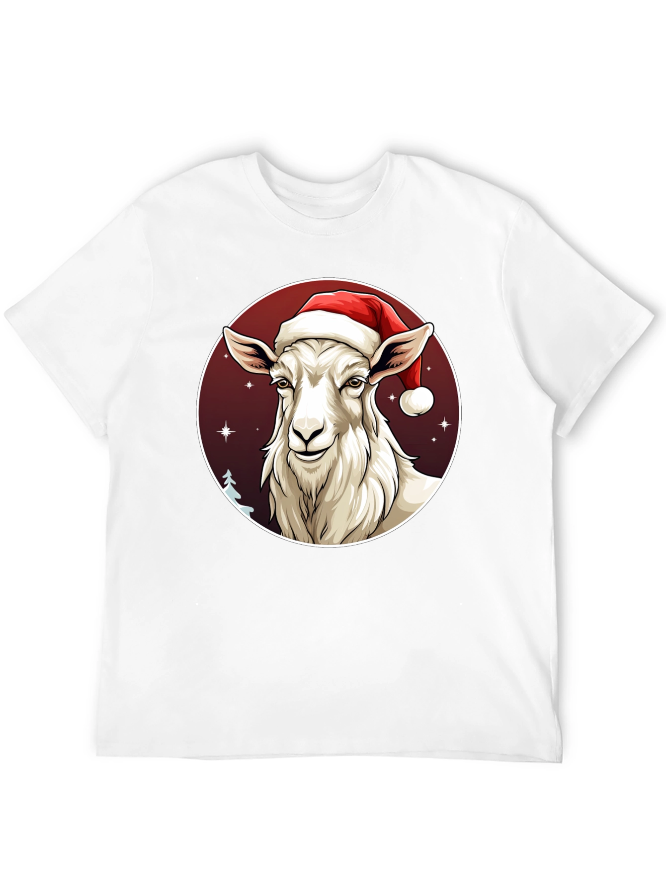 Christmas Goat T-Shirt - Holiday Animal Graphic Tee