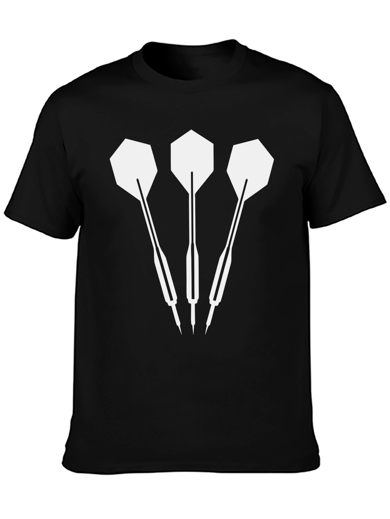 Dart Thrower Tee - Black Cotton Dartboard T-Shirt