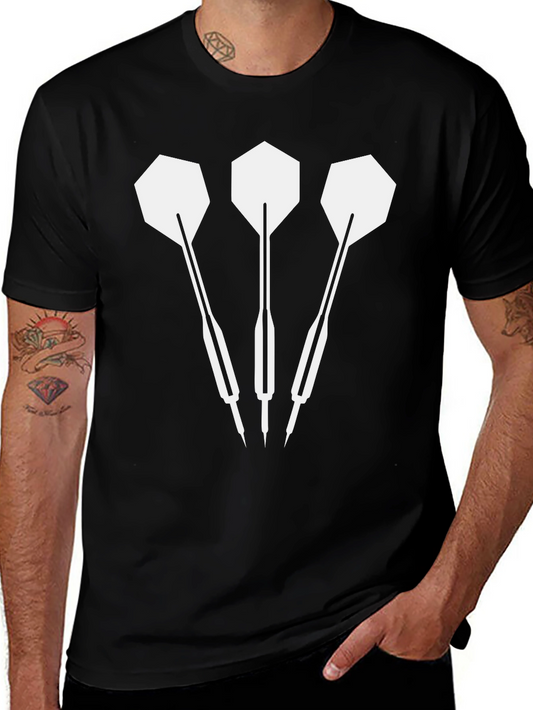Dart Thrower Tee - Black Cotton Dartboard T-Shirt