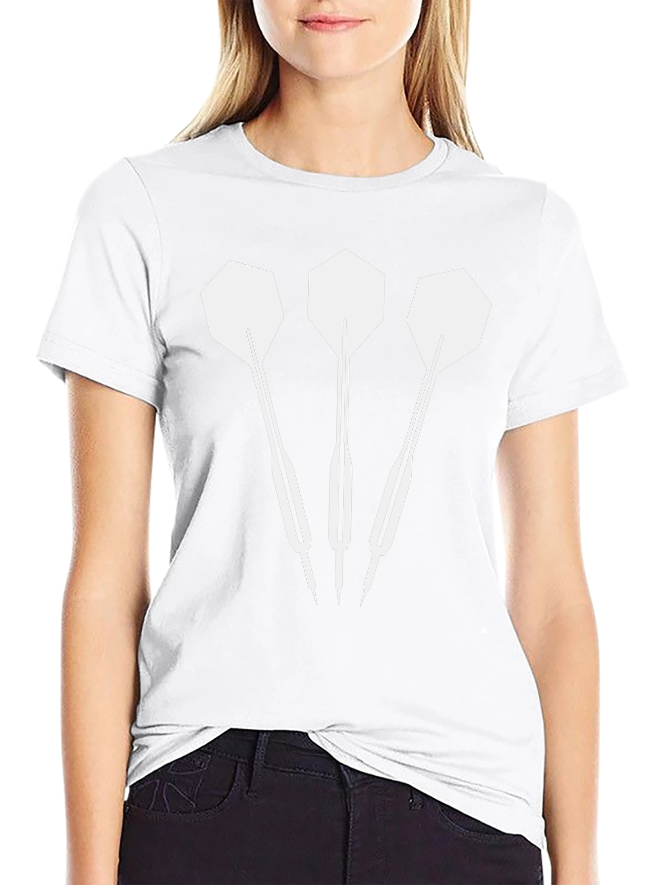 Dart Thrower Tee - Black Cotton Dartboard T-Shirt