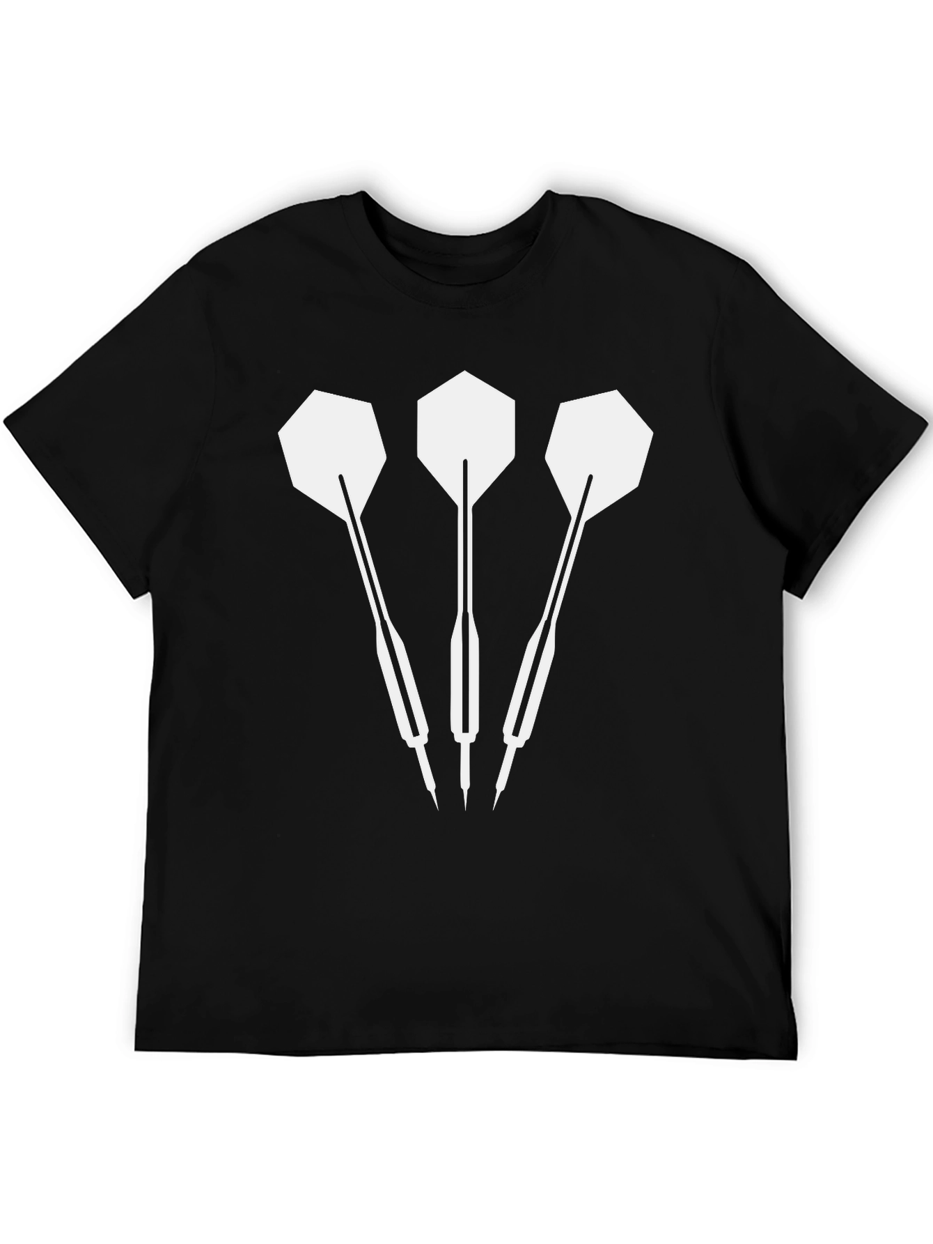 Dart Thrower Tee - Black Cotton Dartboard T-Shirt