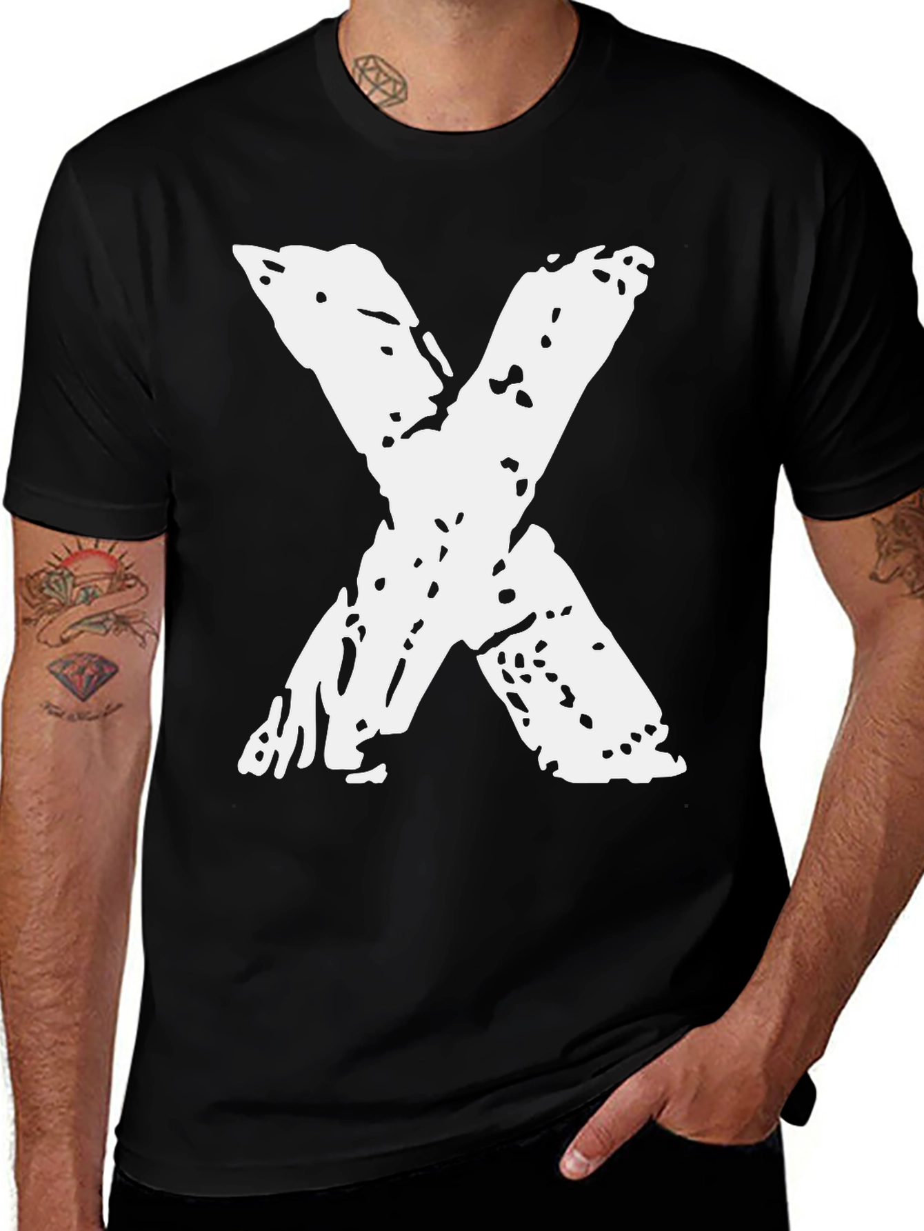Grunge X Graphic Black T-Shirt