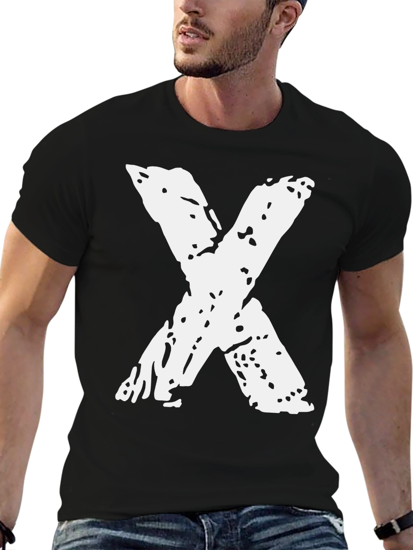 Grunge X Graphic Black T-Shirt