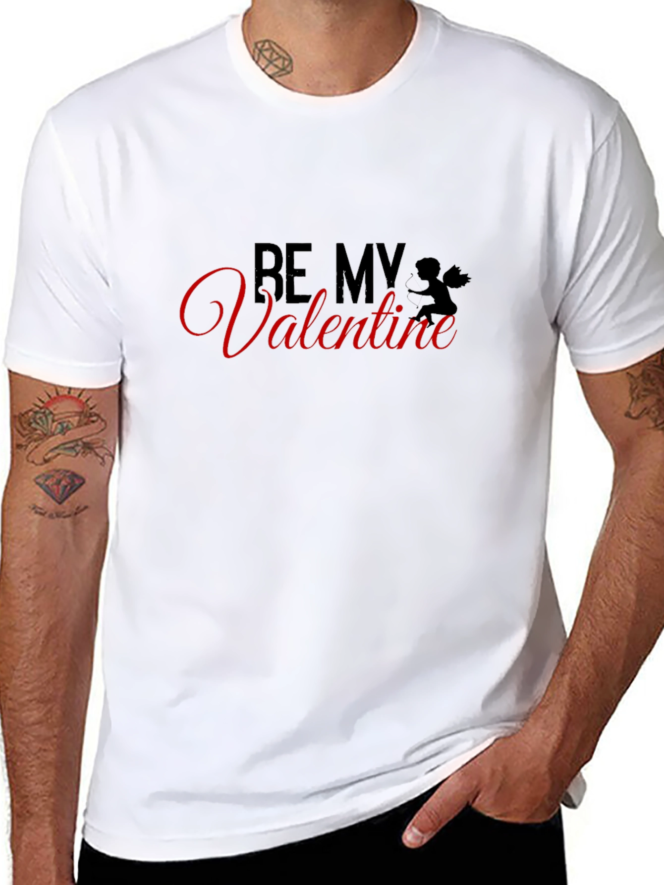 Be My Valentine Cupid Graphic T-Shirt