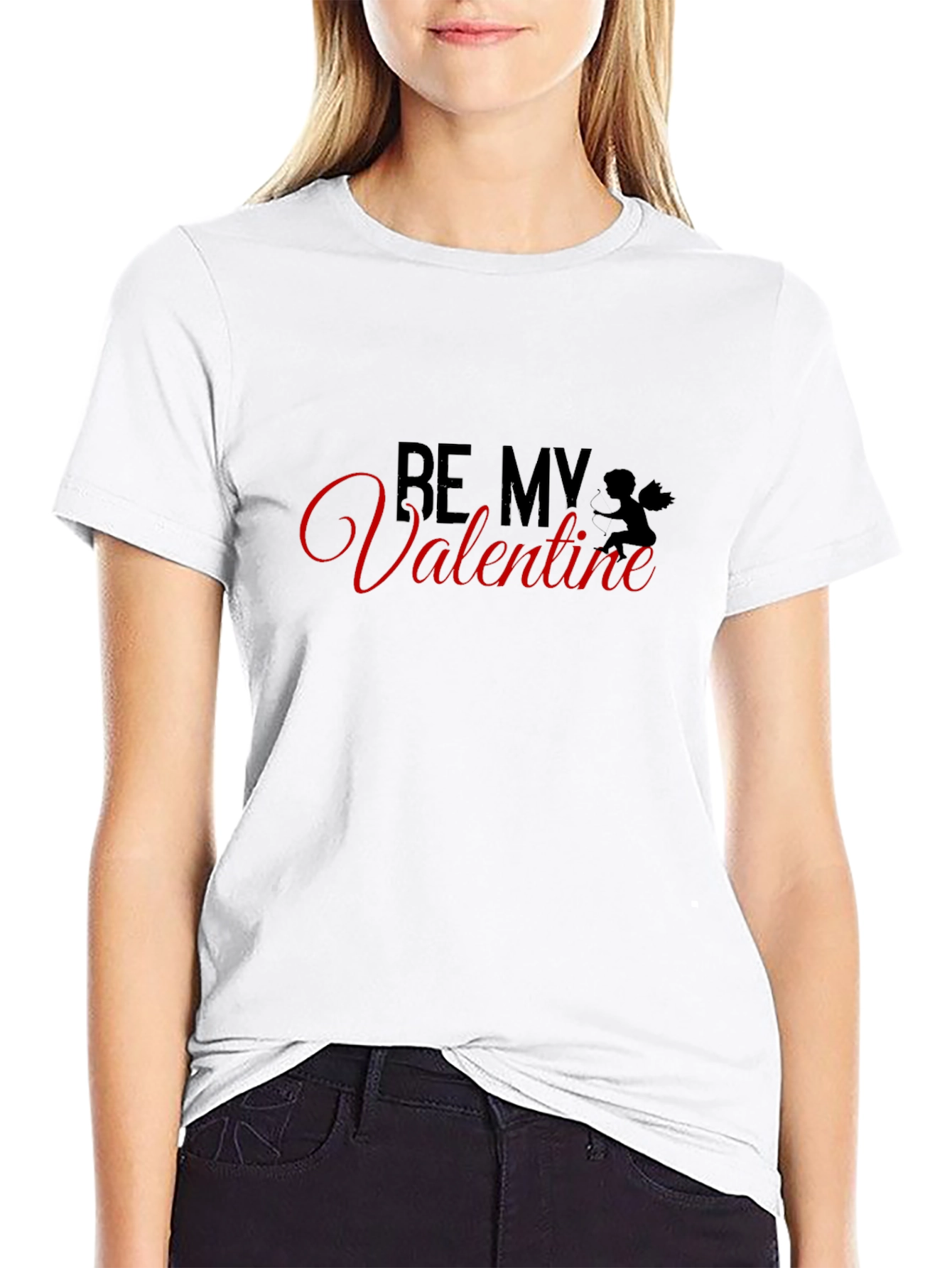 Be My Valentine Cupid Graphic T-Shirt
