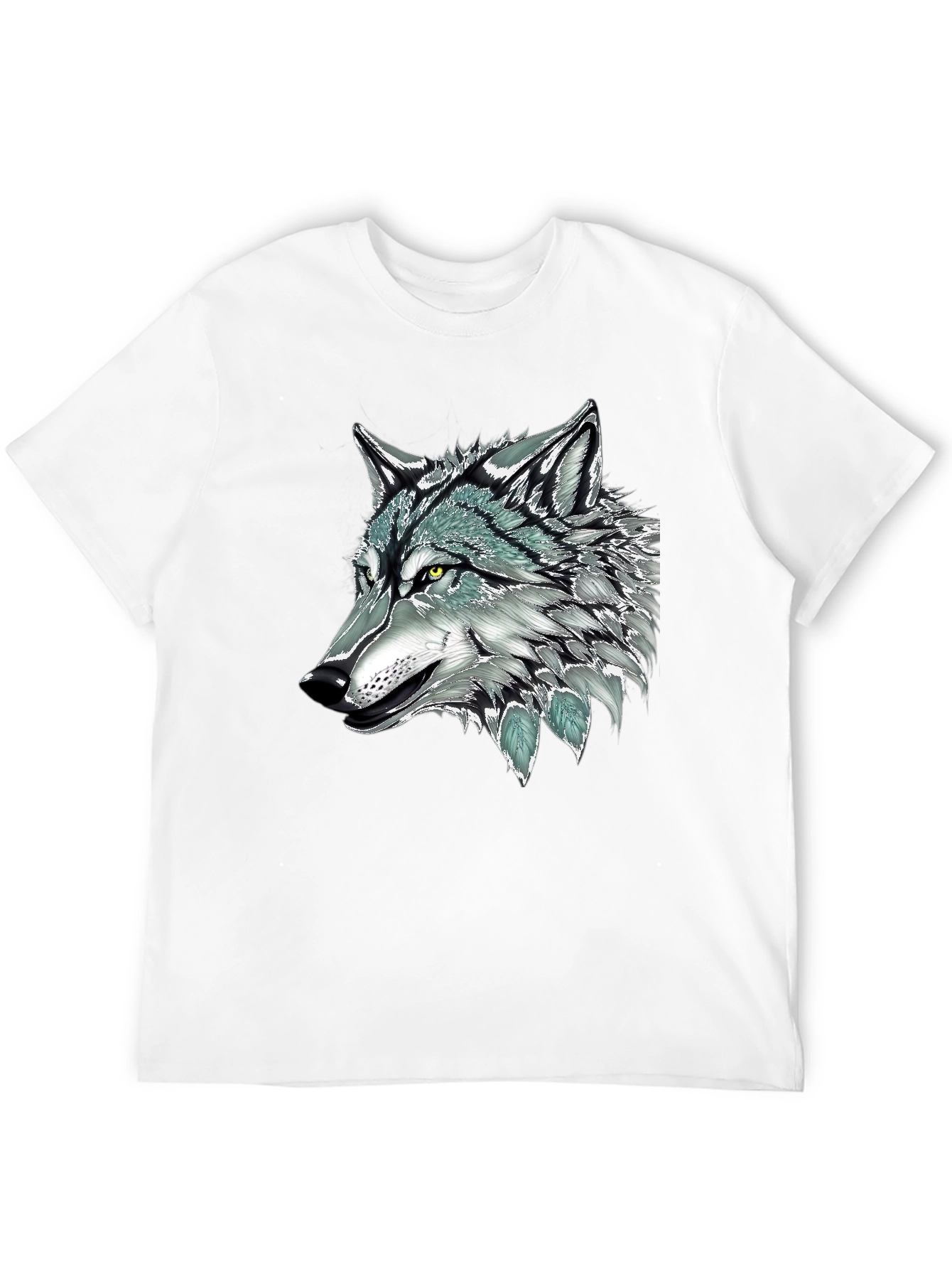 Wolf Graphic Print Black Tee