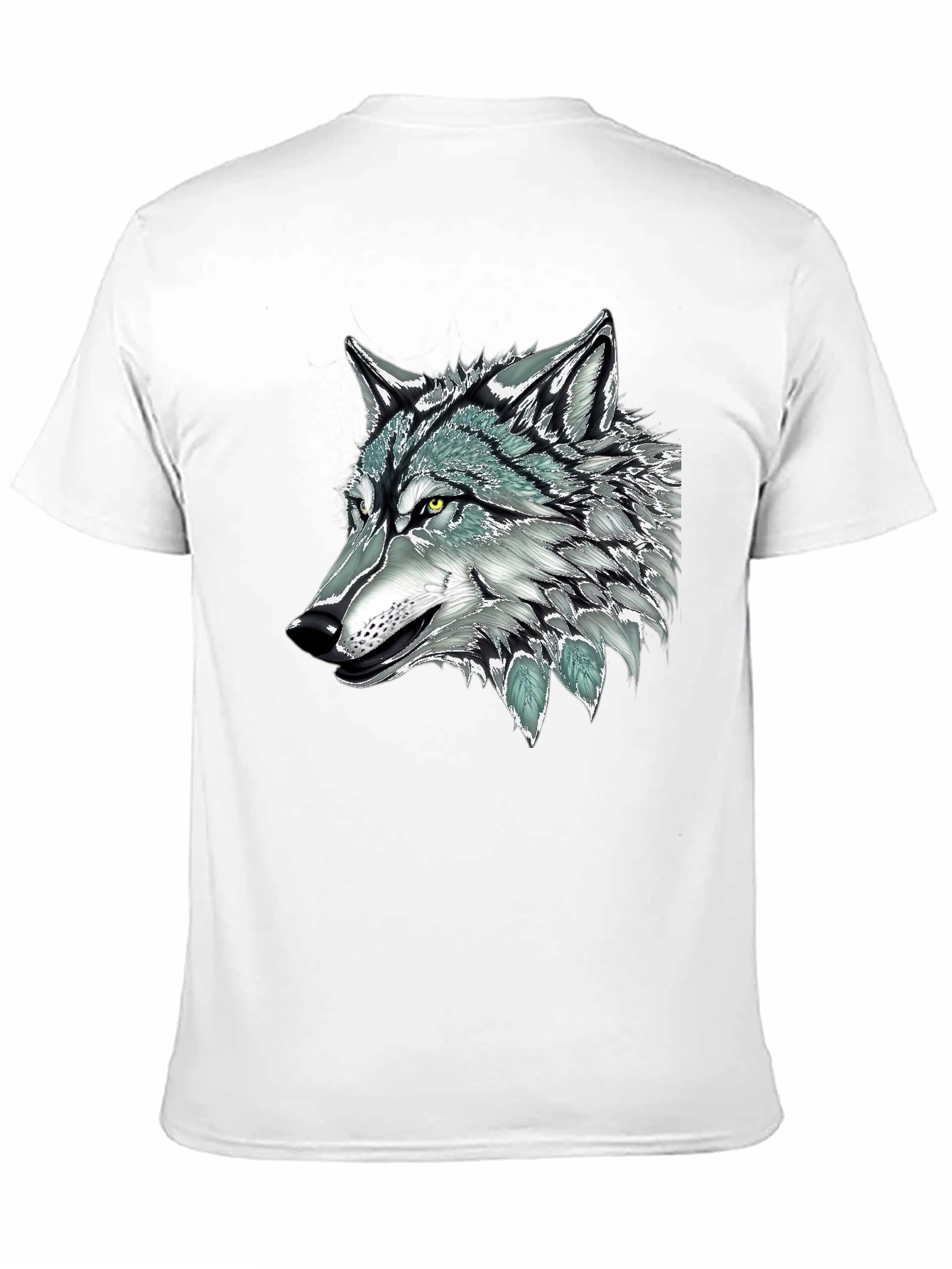 Wolf Graphic Print Black Tee