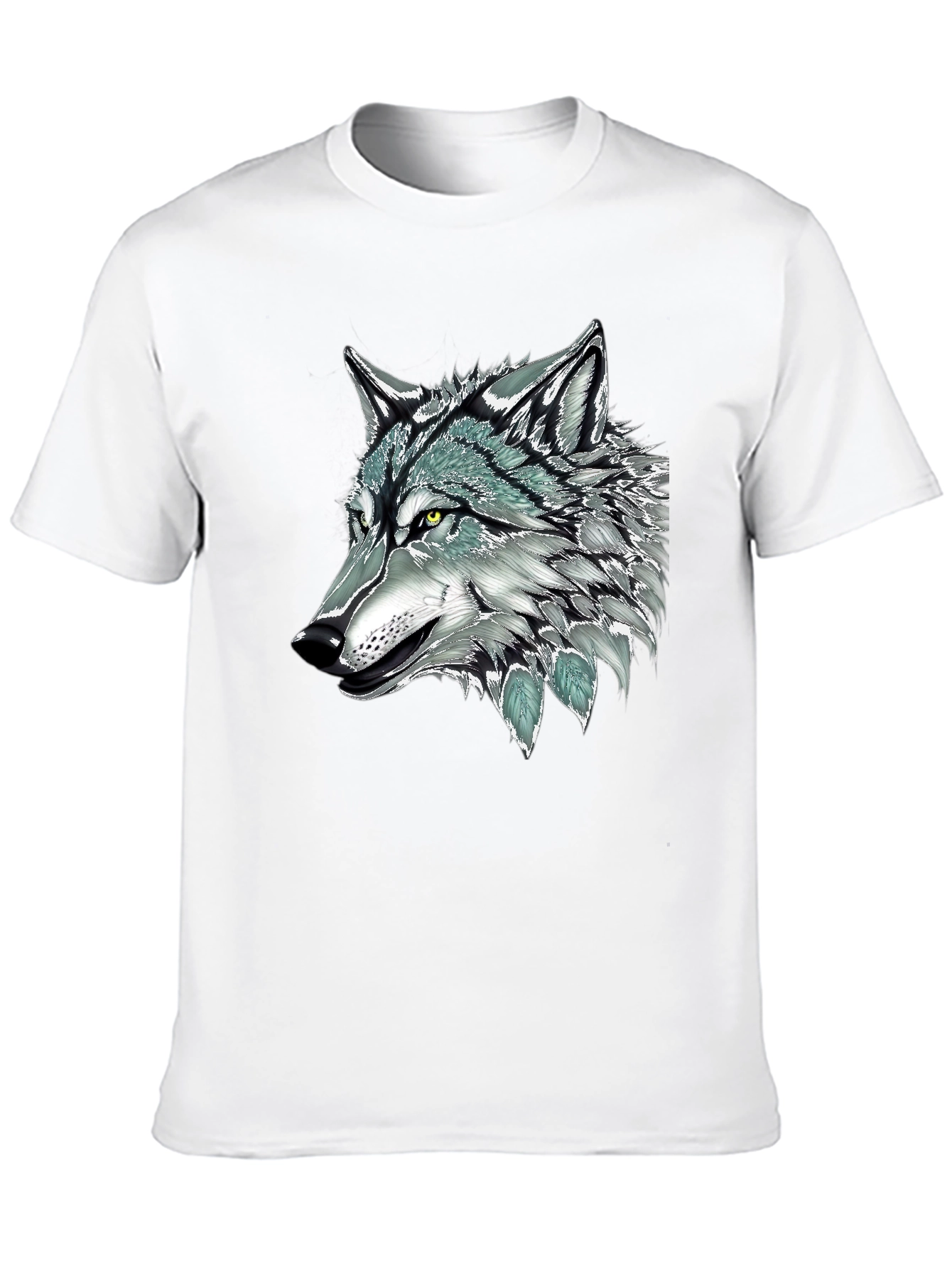 Wolf Graphic Print Black Tee