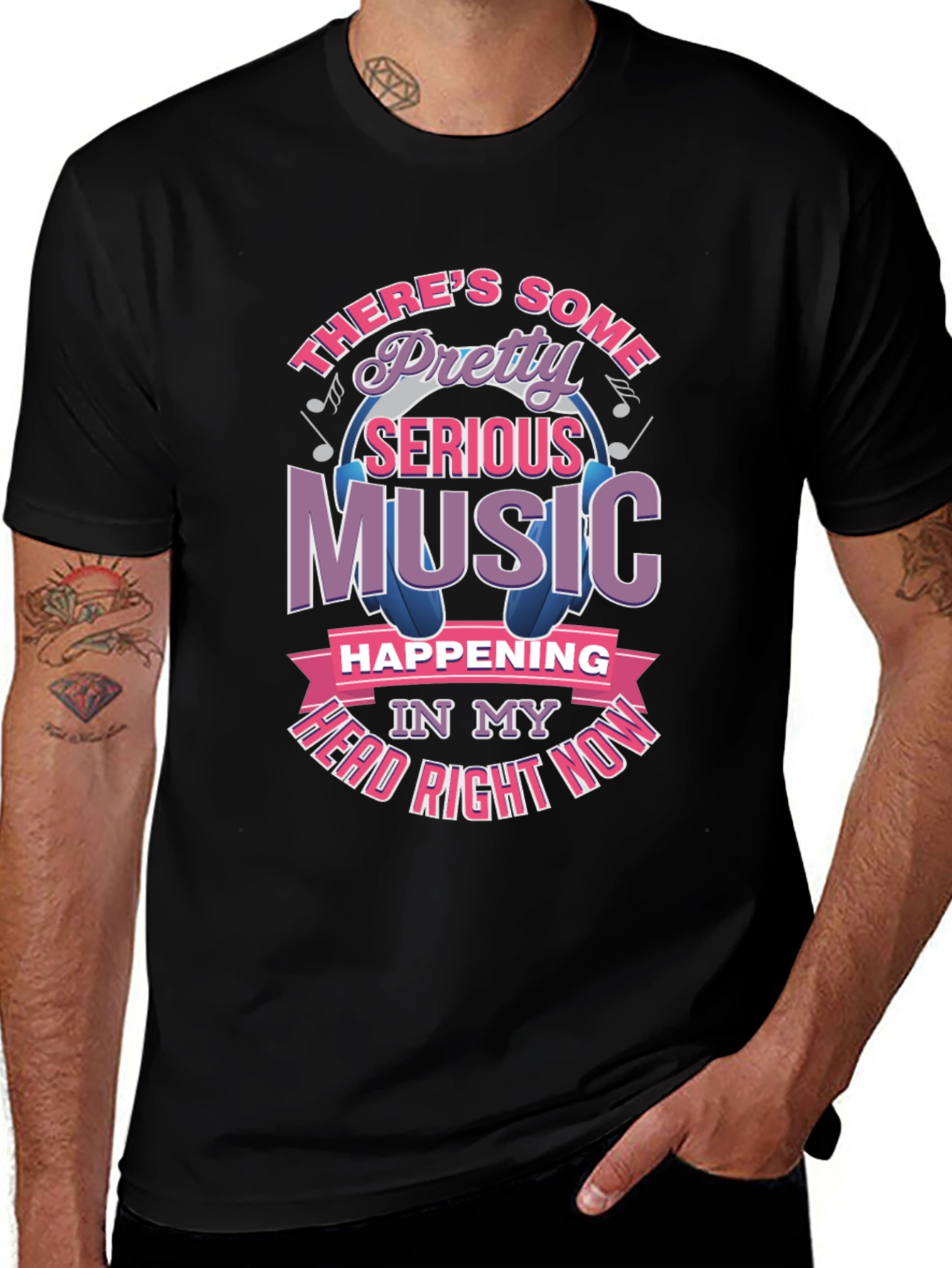 Music Head T-Shirt - Pretty Serious Sounds Tee