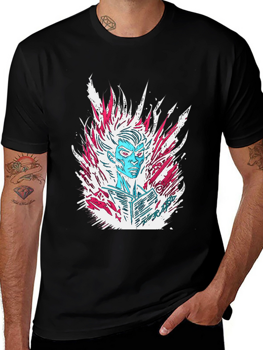 Cool Character Graphic T-Shirt - Black