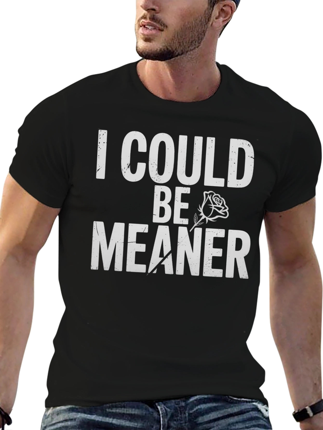 I Could Be Meaner Graphic T-Shirt - Black