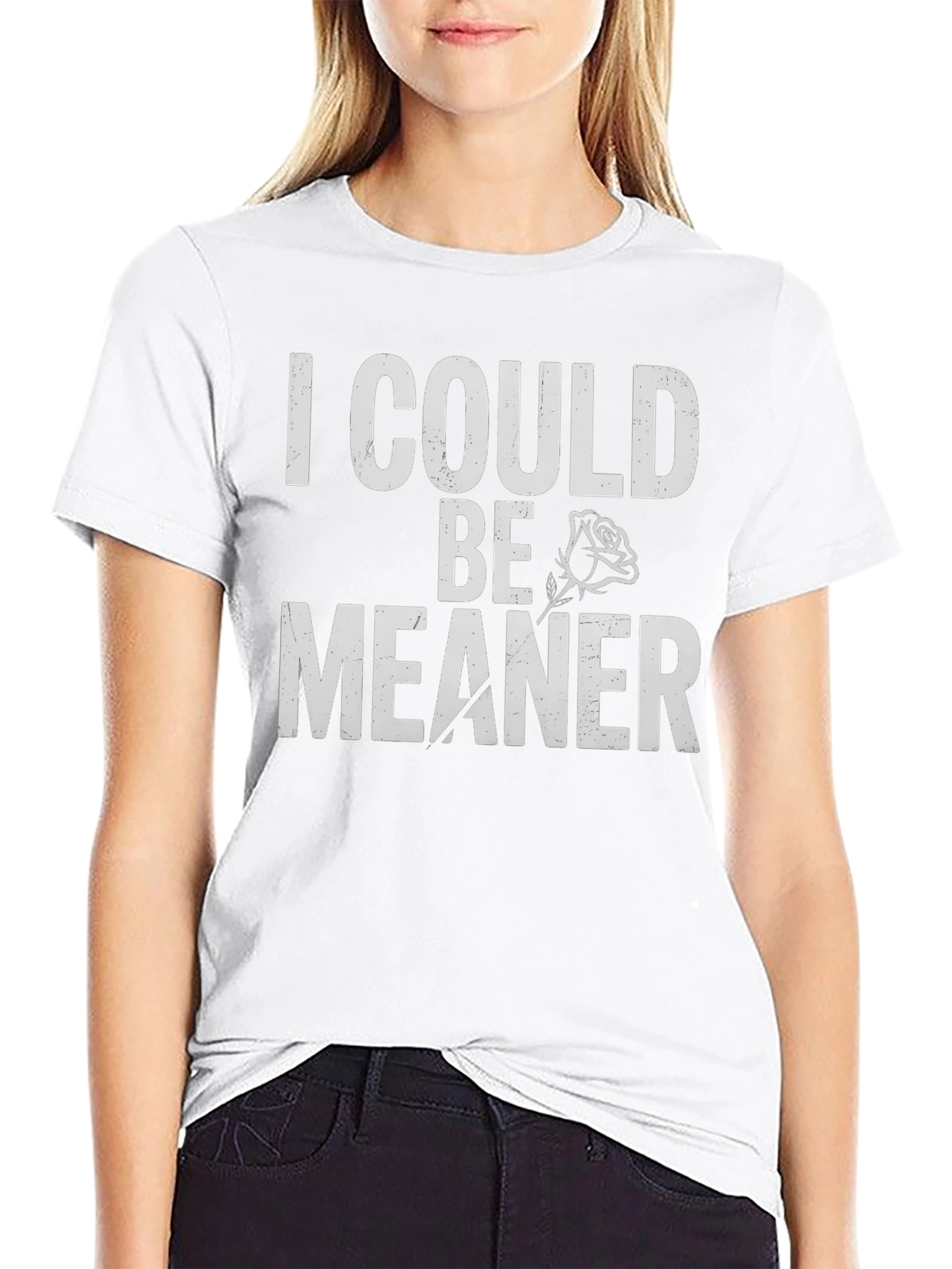 I Could Be Meaner Graphic T-Shirt - Black