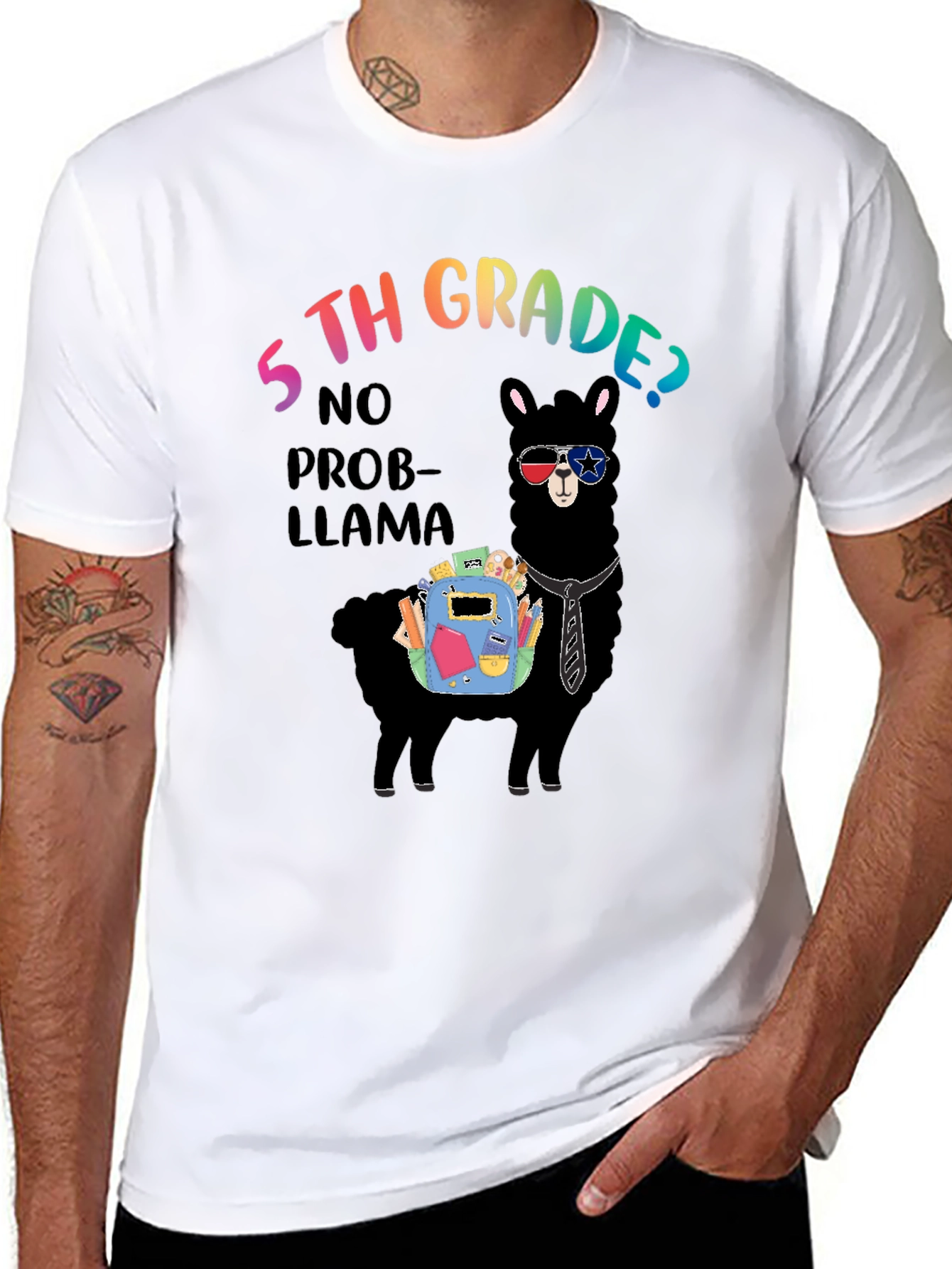 5th Grade No Prob-Llama T-Shirt