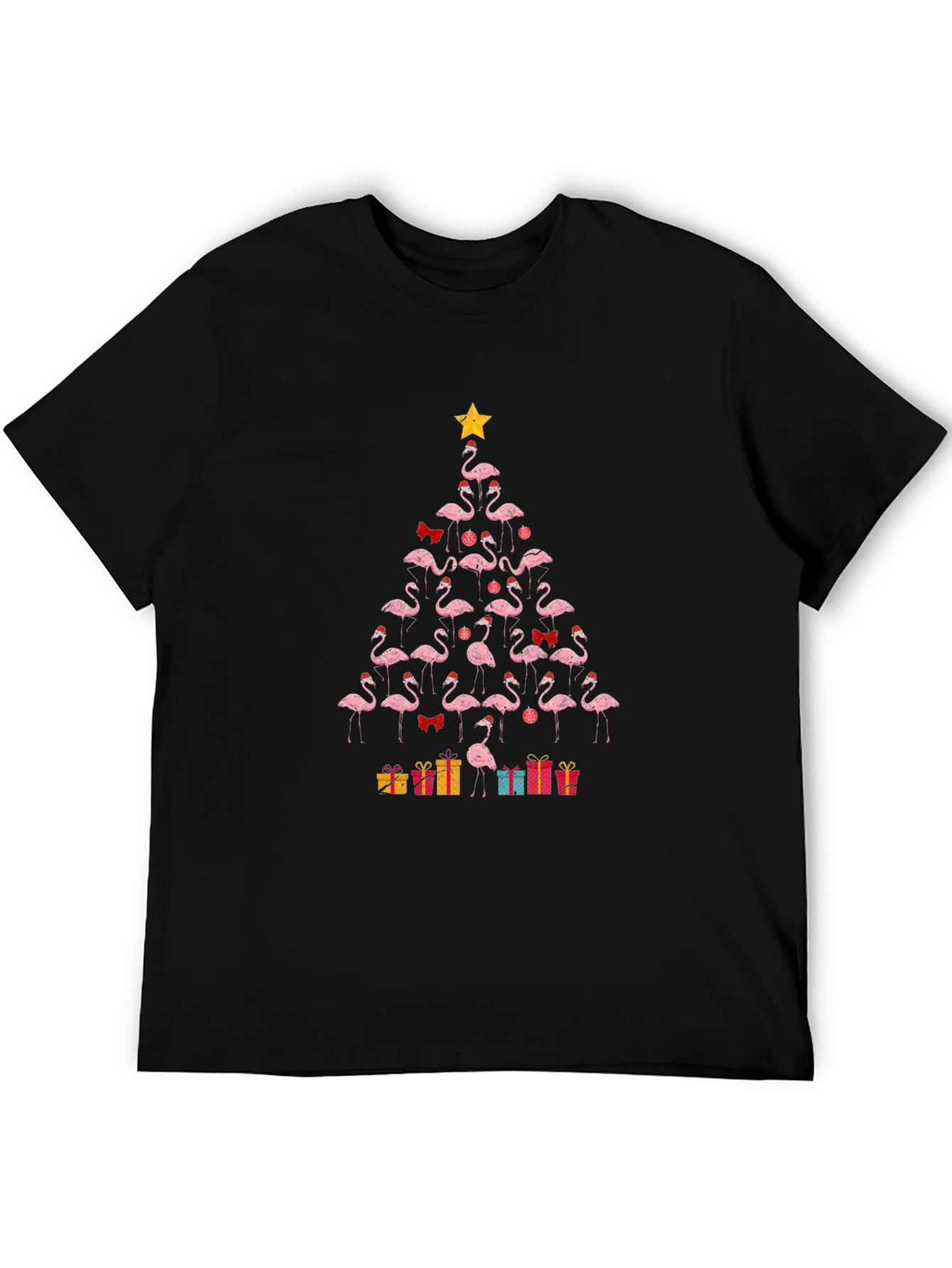 Flamingo Christmas Tree T-Shirt