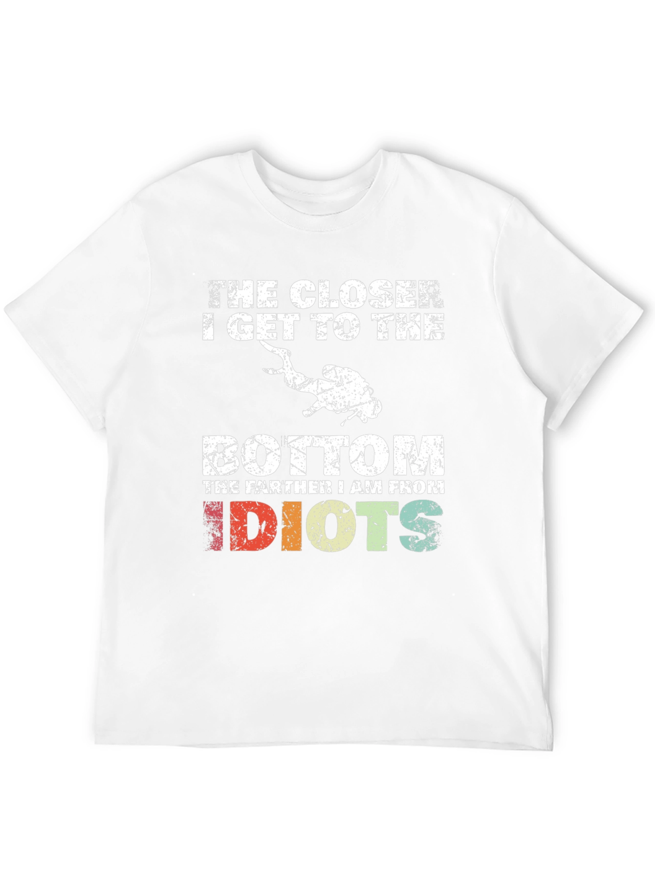 Diver Humor T-Shirt - Closer to the Bottom