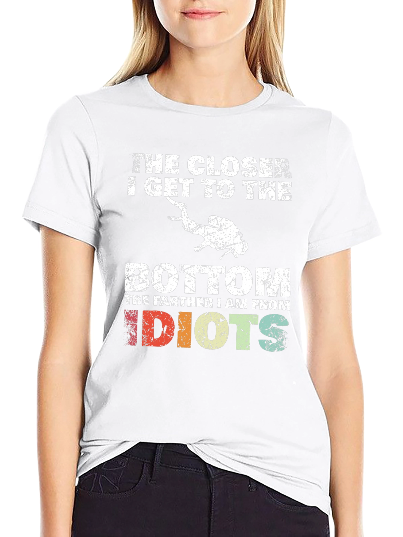 Diver Humor T-Shirt - Closer to the Bottom