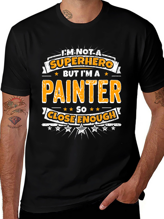 Painter Superhero Graphic T-Shirt - Funny Novelty Tee