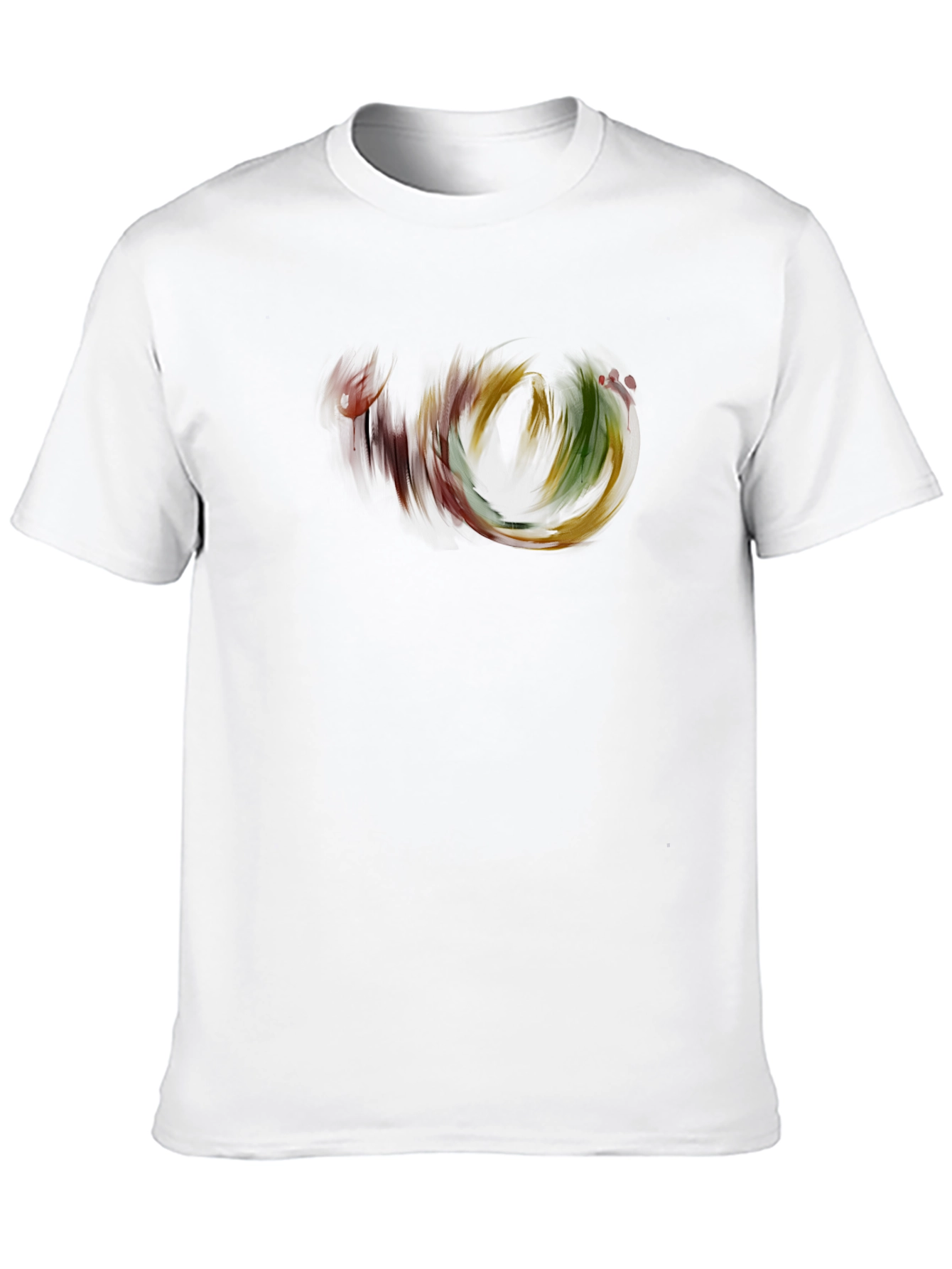 Abstract Swirl Graphic Black T-Shirt