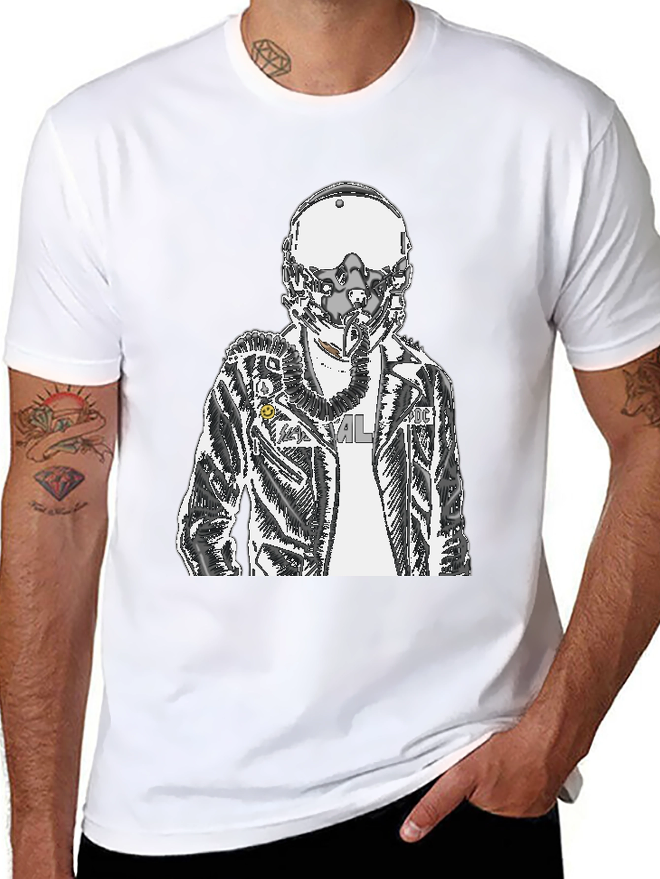 Pilot Graphic Tee - Black Crew Neck T-Shirt