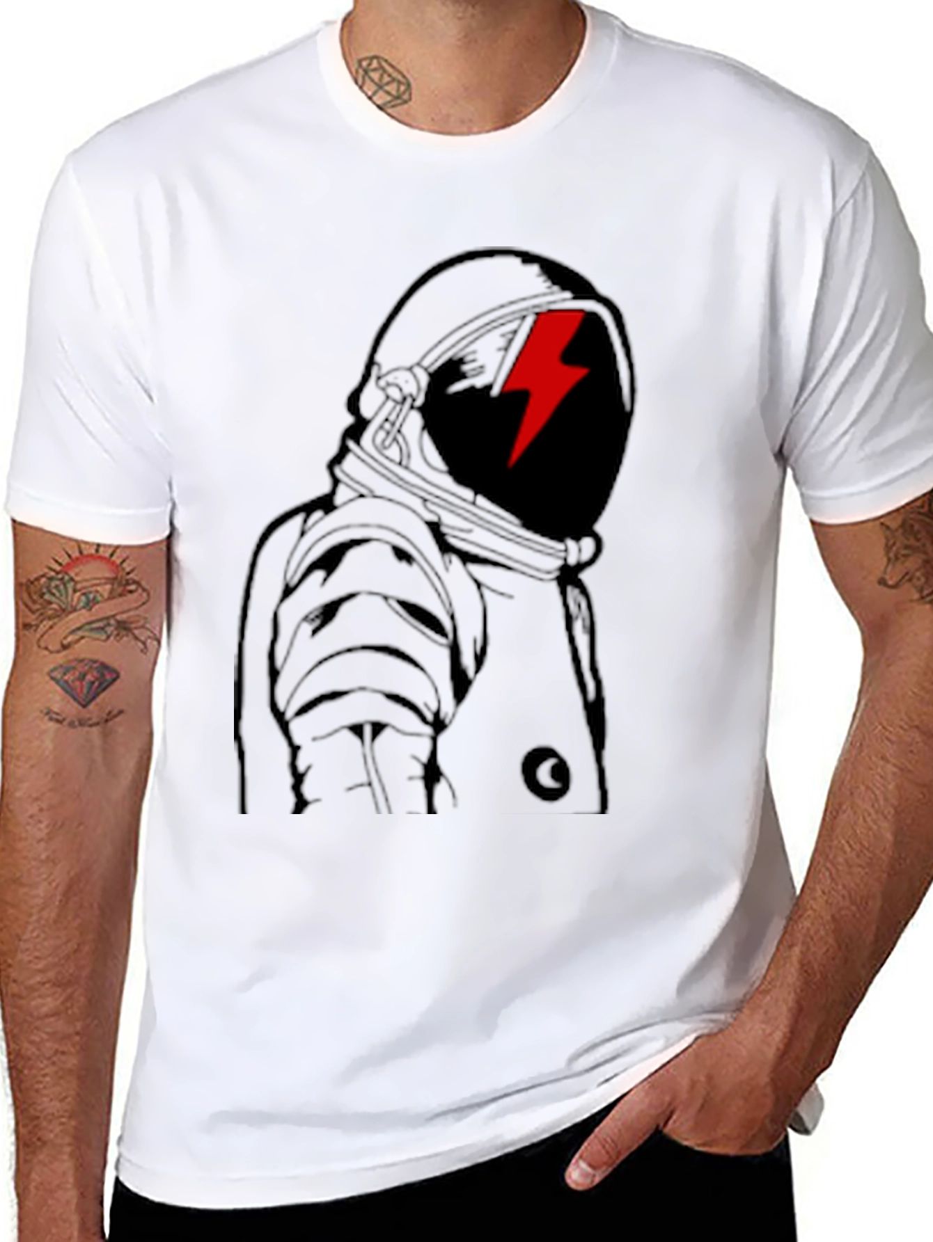 Astronaut Graphic Tee - Mens Black T-Shirt