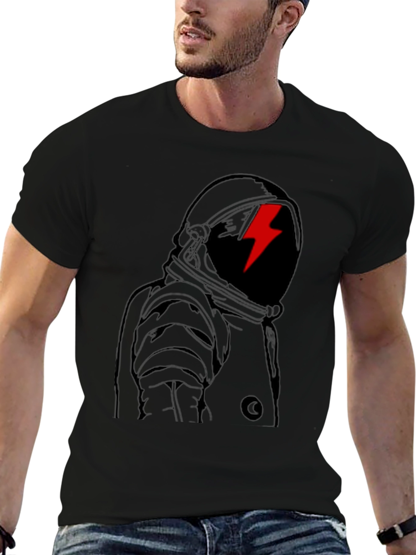 Astronaut Graphic Tee - Mens Black T-Shirt