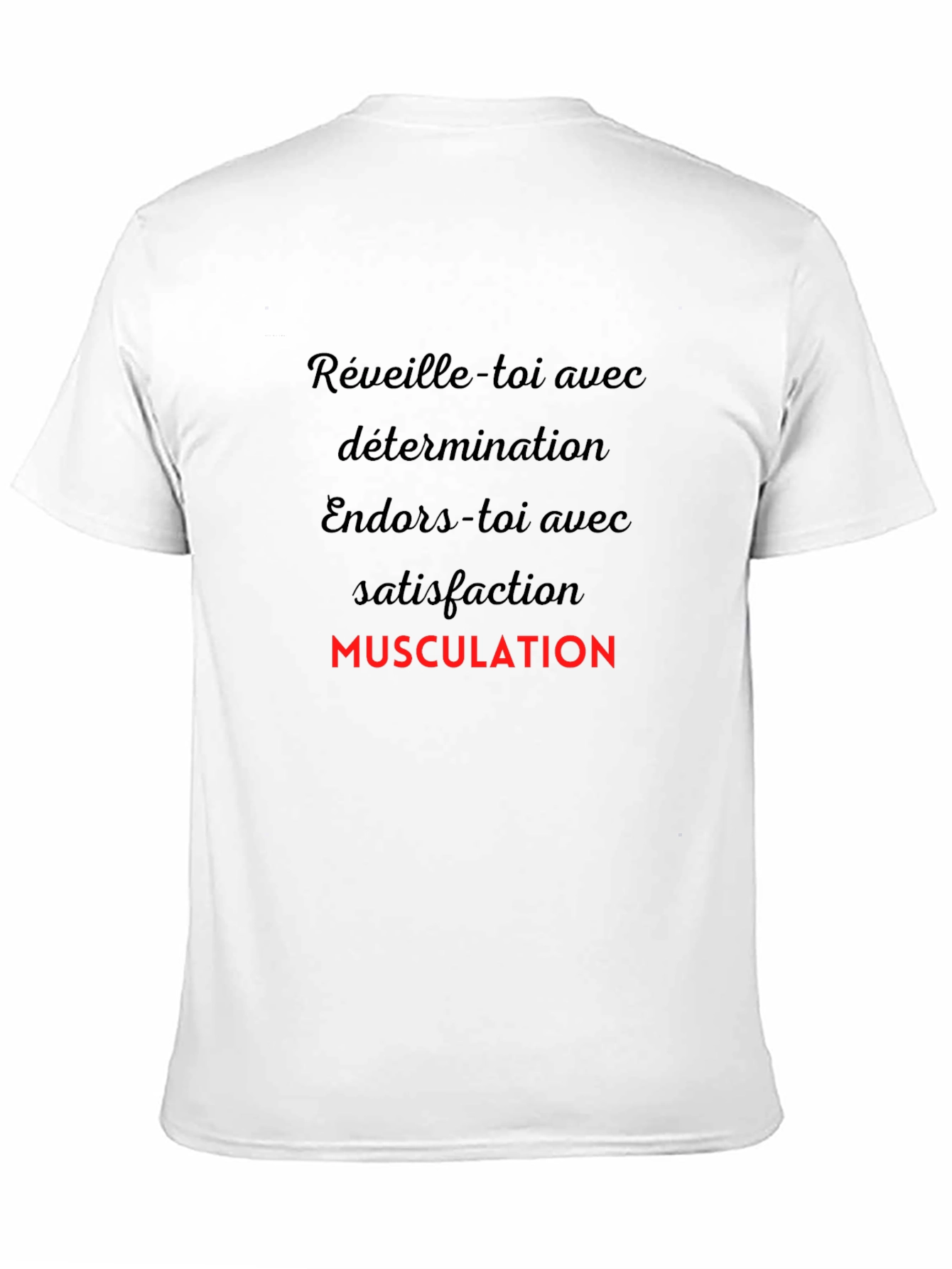 Motivational Black T-Shirt - Musculation Design