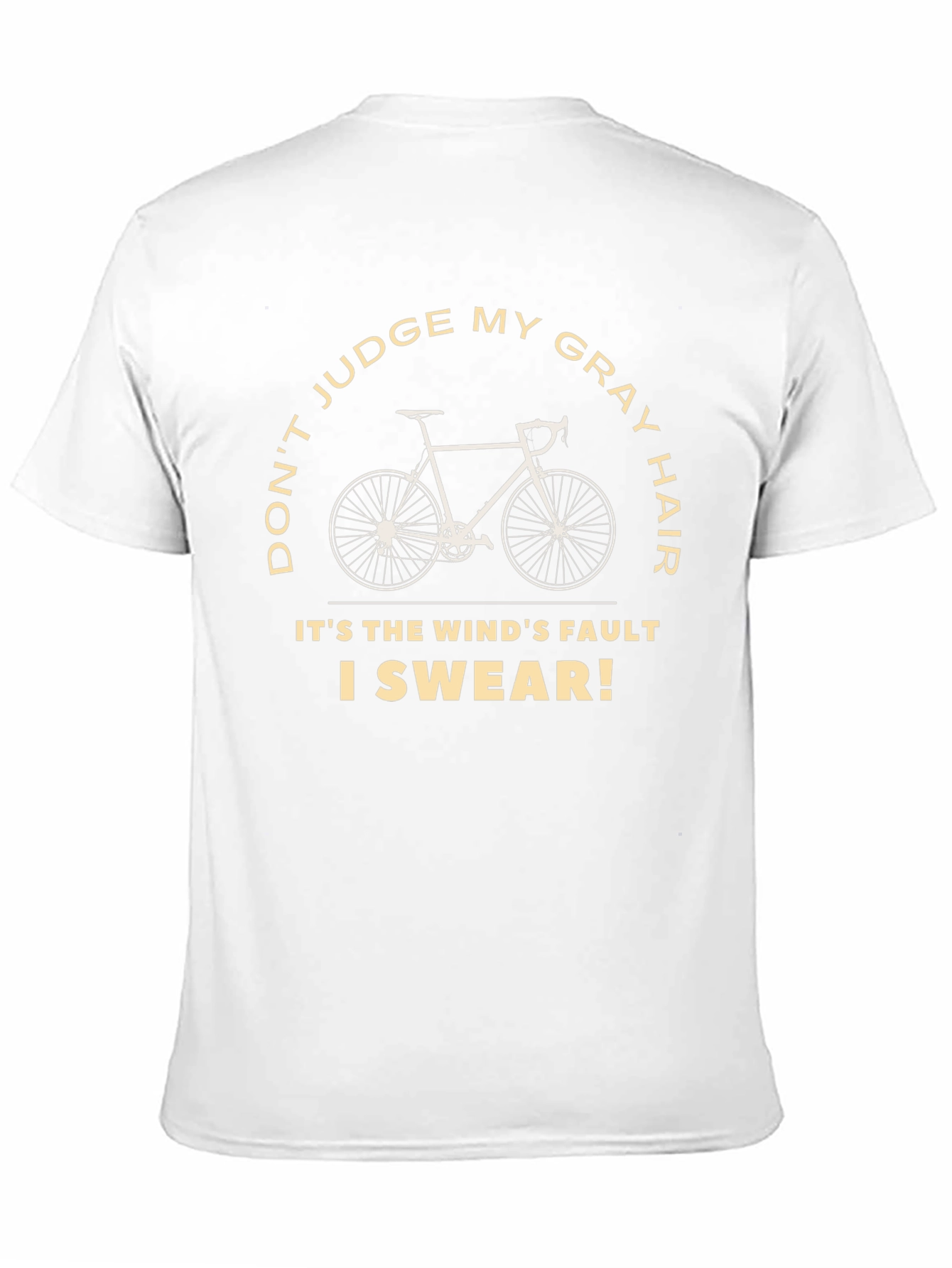 Funny Gray Hair Cycling T-Shirt - Winds Fault!